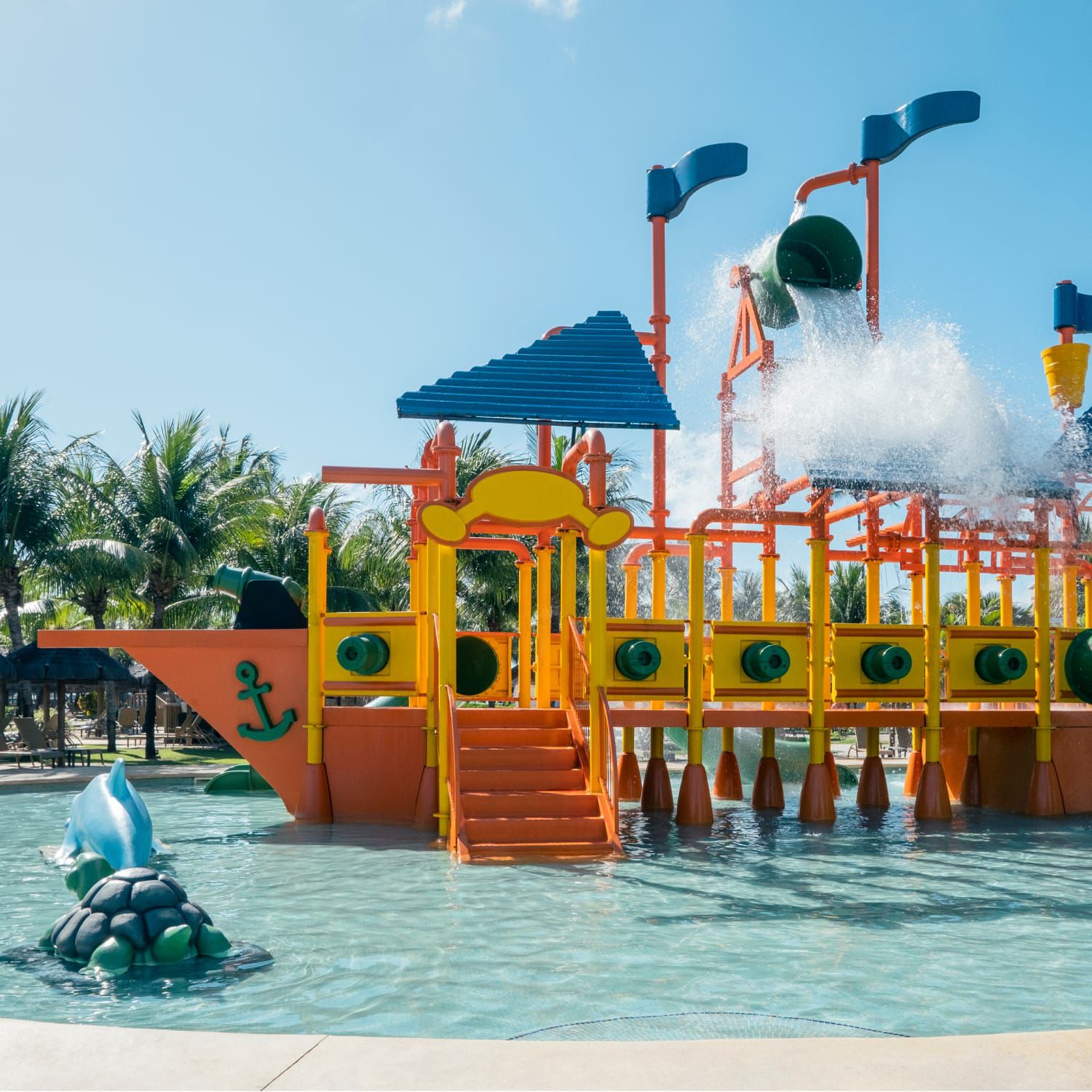 Water attraction in resort pool