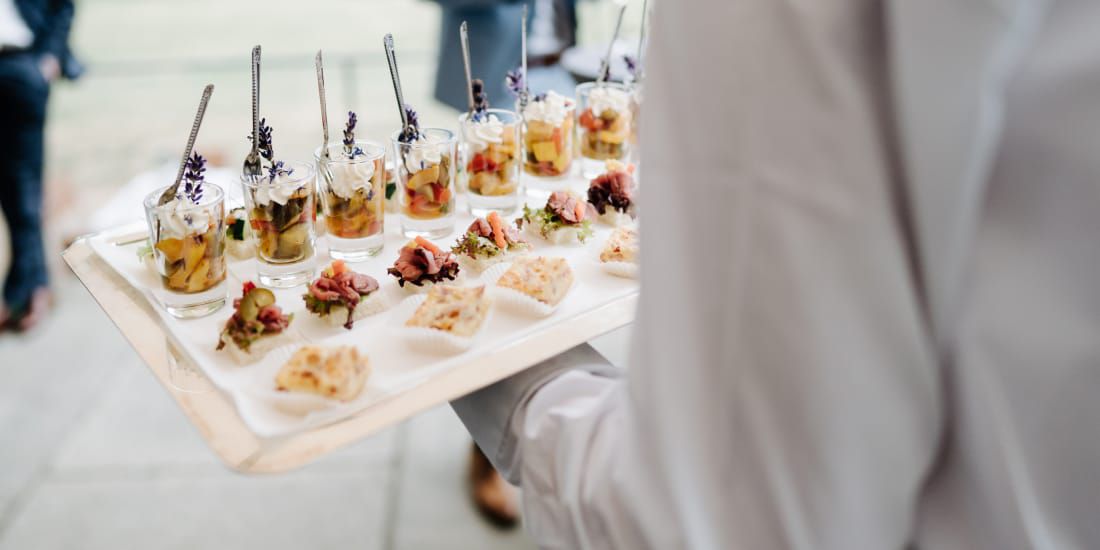 passed small bites on a tray