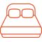 Orange bed icon