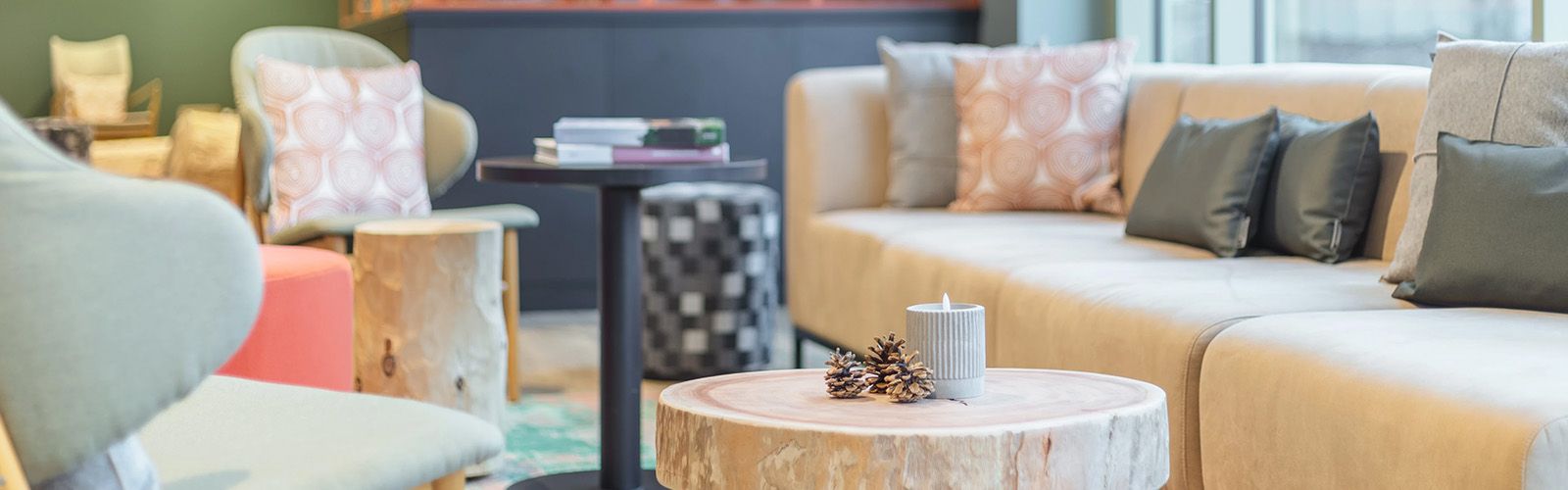 Women checking in at reception