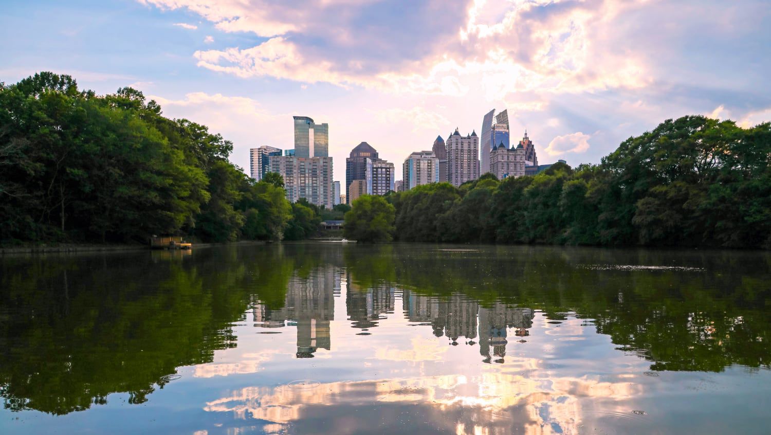 A view of Midtown Atlanta from Piedmont Park.