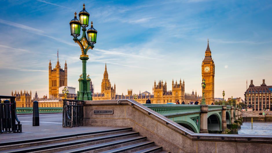 Image of London at sunset