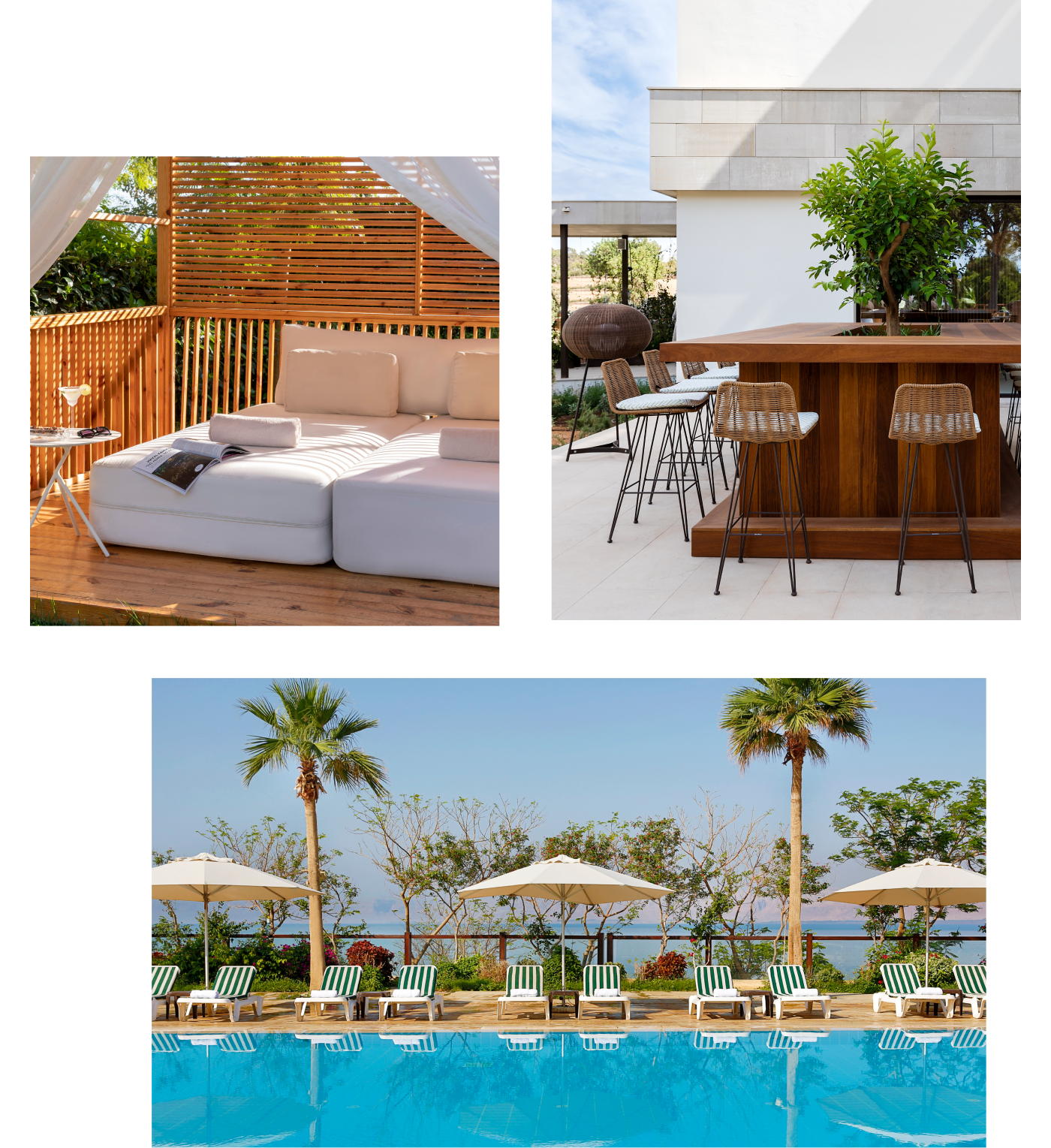 Collage of images of IHG Hotels and Resorts properties from beautiful lobby spaces to luxurious guest rooms