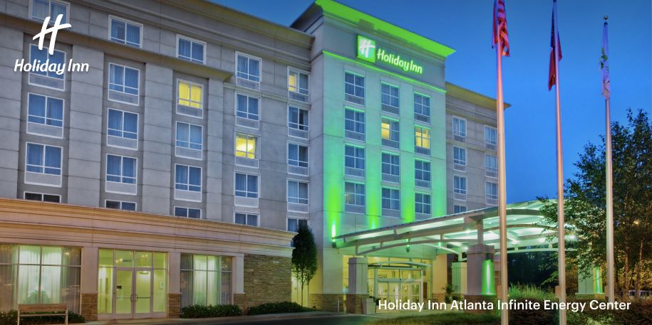  An exterior shot of the Gwinnett Center Holiday Inn outside of Atlanta, Georgia.