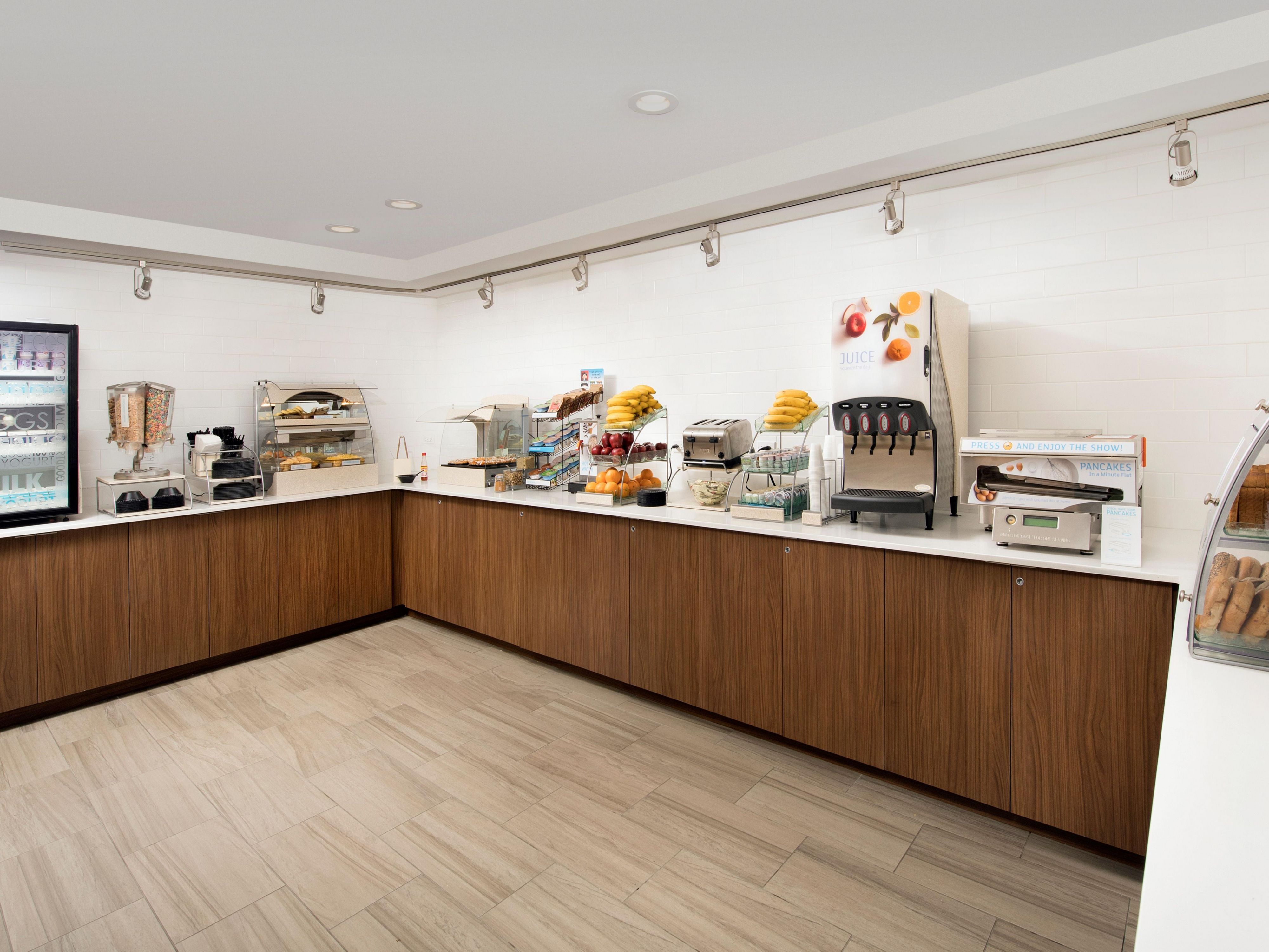 Enjoy complimentary hot breakfast daily and new Costa Coffee stations. Try the fresh waffles, cinnamon buns, hot eggs and continental items. 