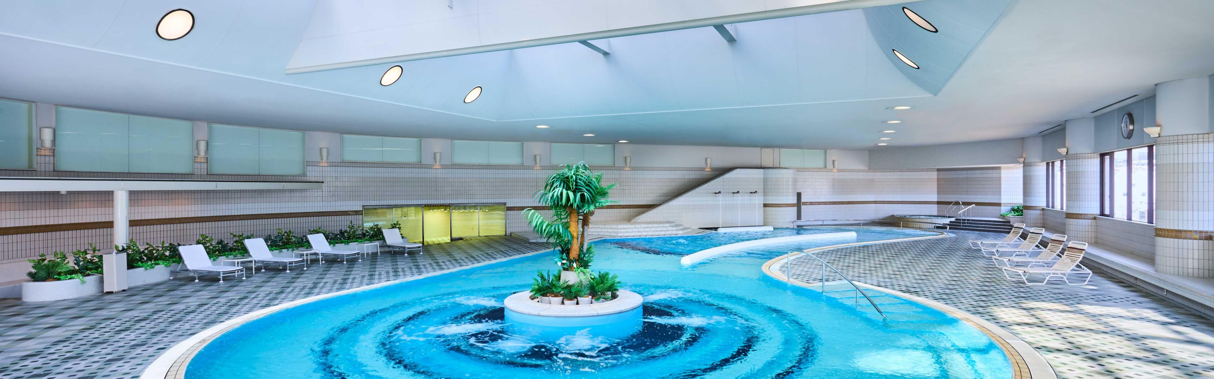A warm indoor pool