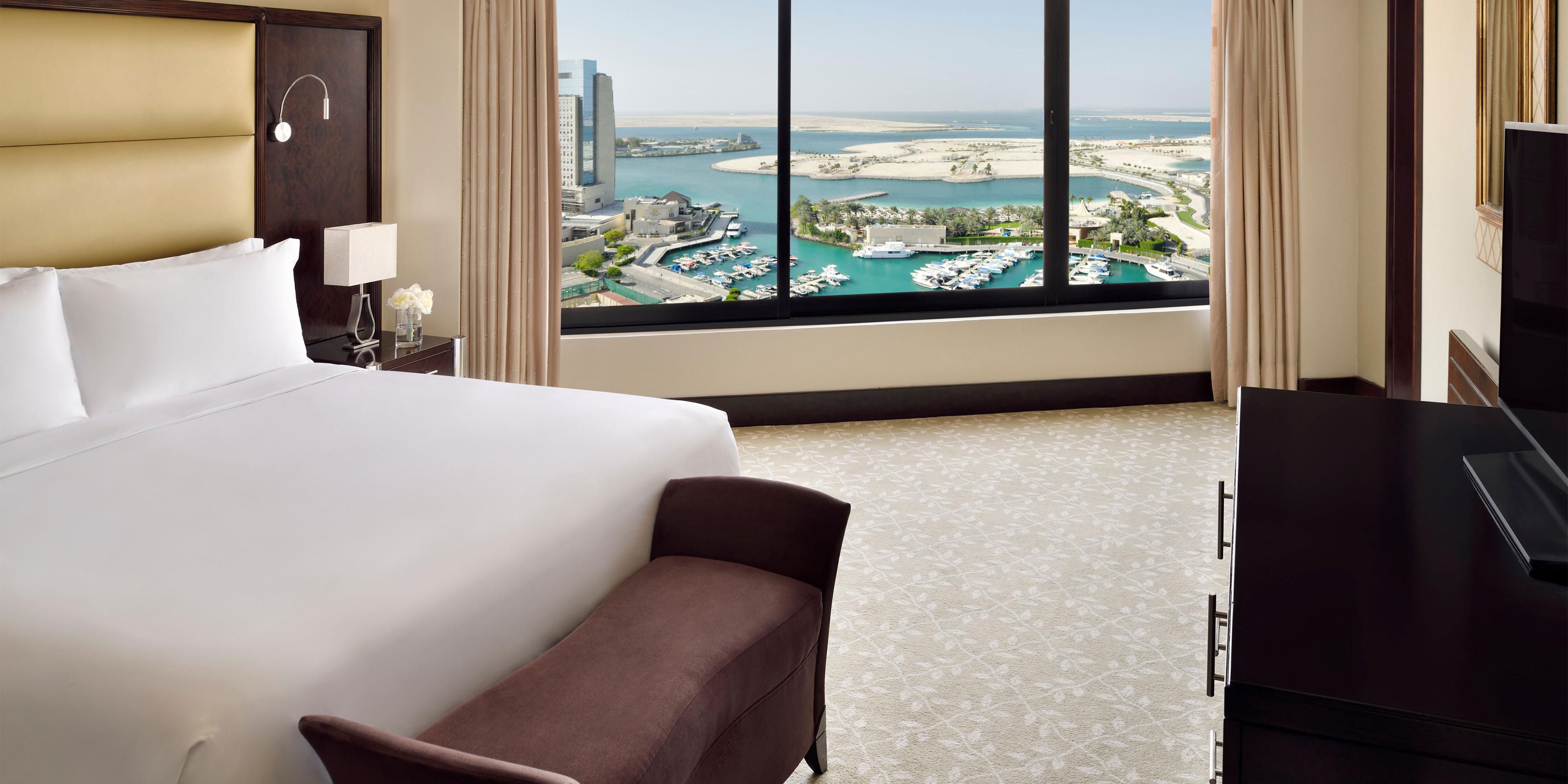 Premium suites amidst views of the Arabian Gulf