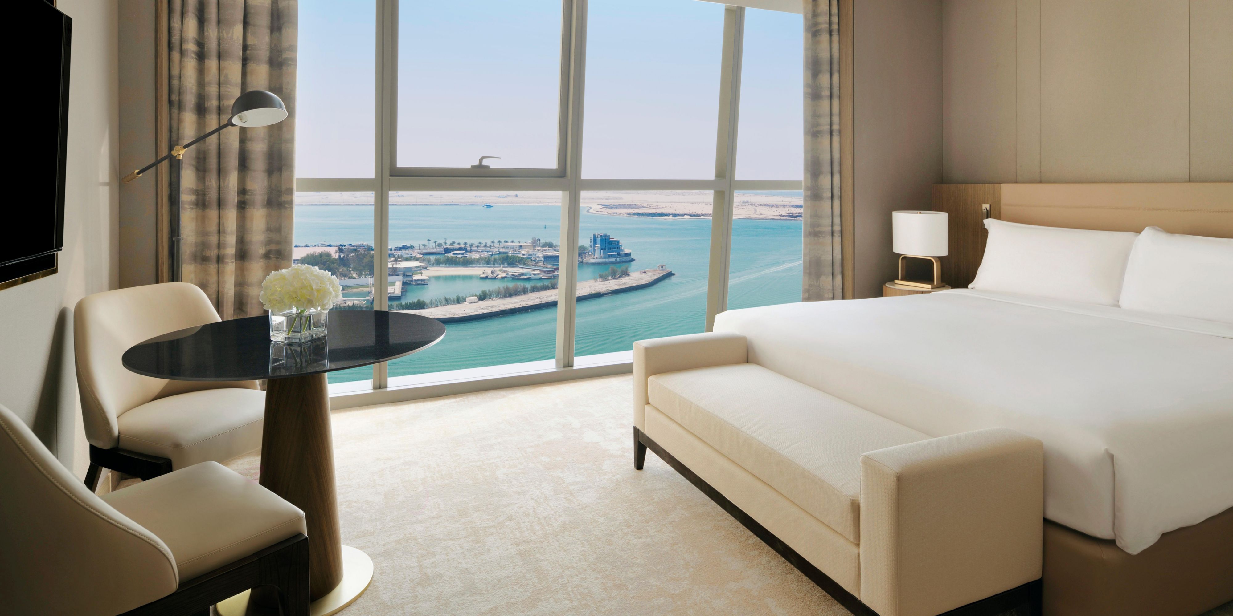 Wake up to stunning sea views in our luxurious Abu Dhabi apartment