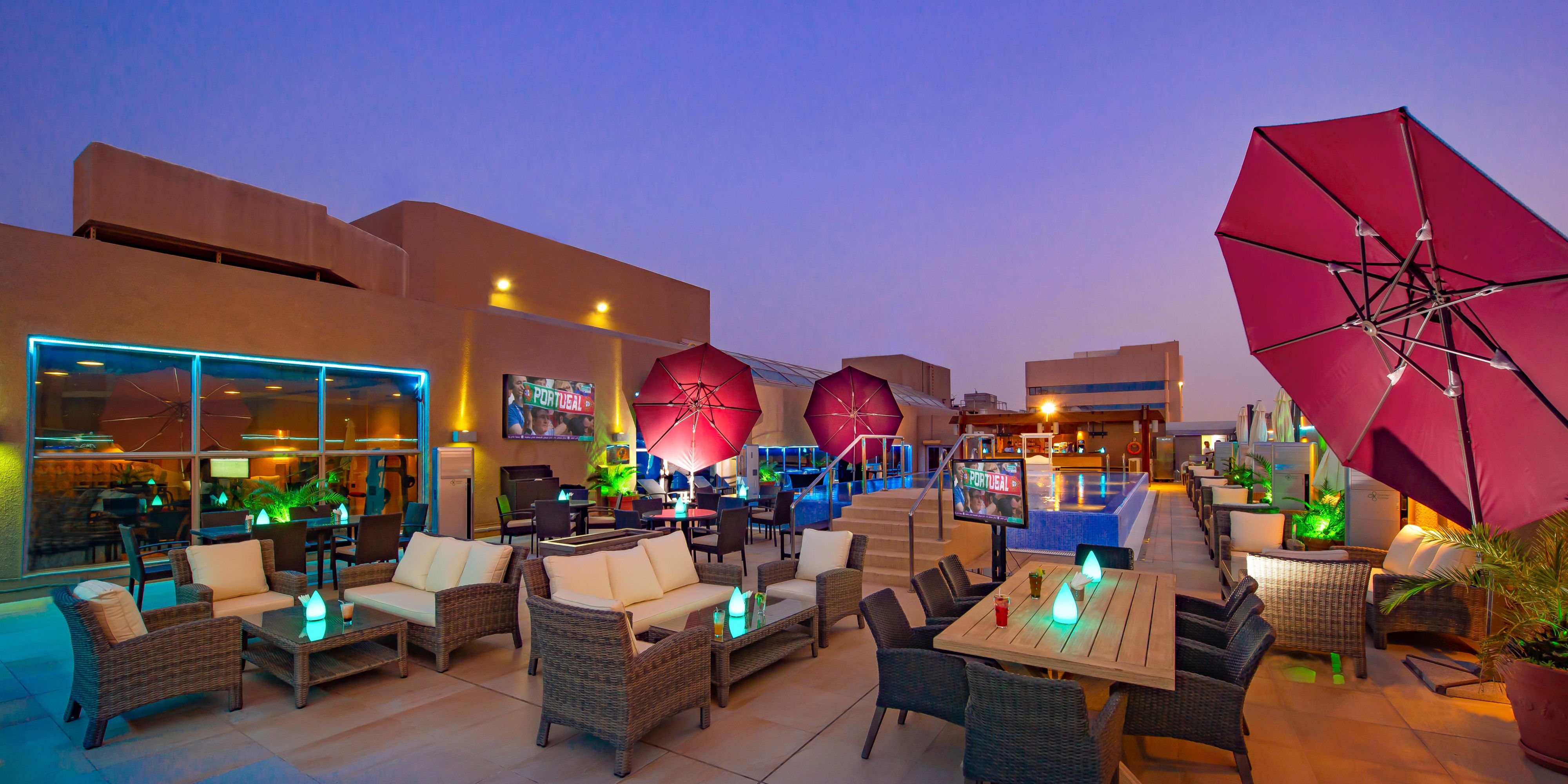 Experience our newly launched rooftop Shisha Lounge. Take advantage of this beautiful weather and sit by the pool or in the comfort and warmth of our indoor space with shisha while listening to the melodious tunes of the Duo band.