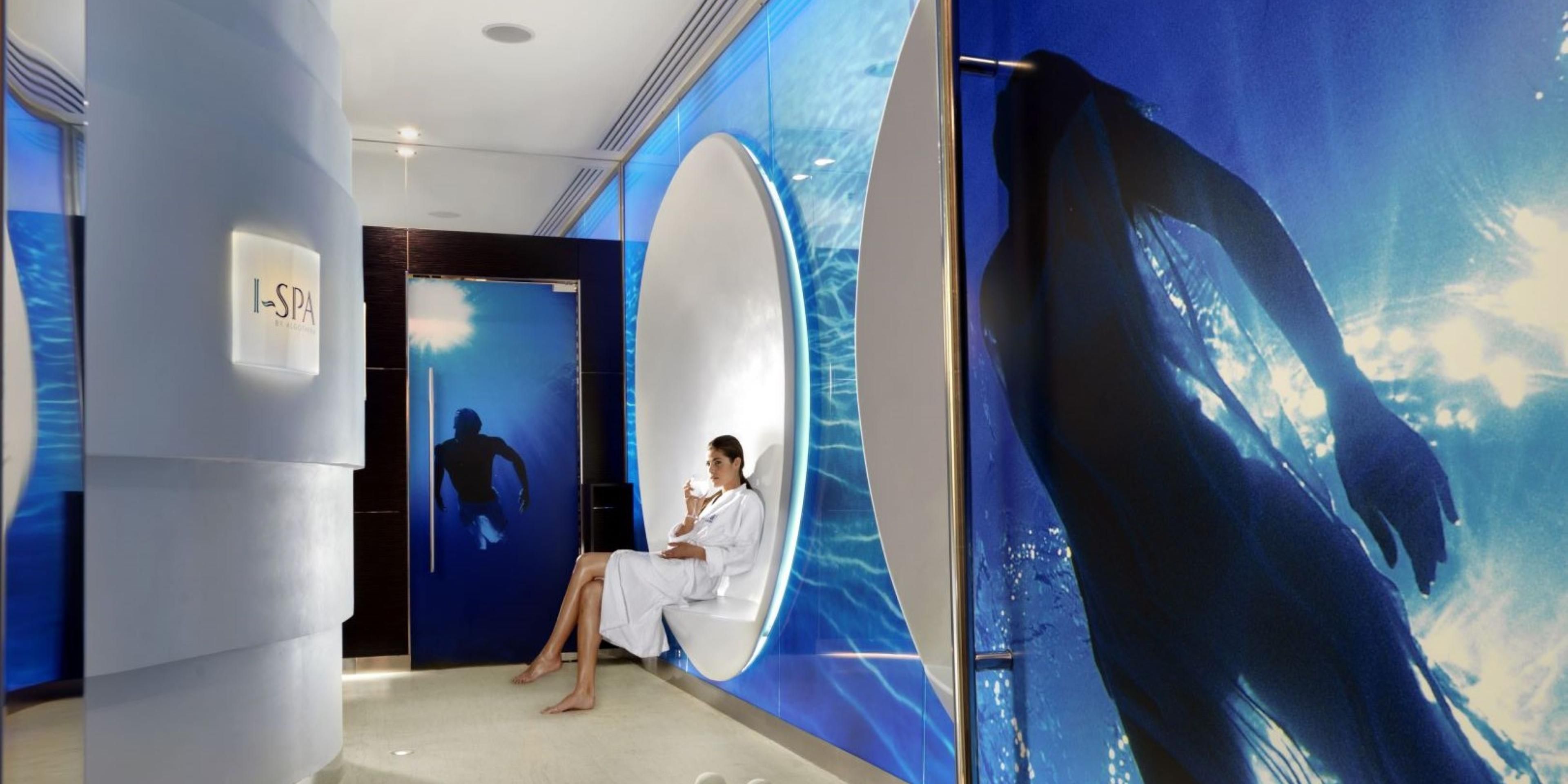 Inspired by Greek hospitality and the harmony of natural beauty, I-Spa offers a restorative retreat for the mind, body and soul. Find balance in our spa and maintain your daily fitness routine in our 24-hour Fitness Centre exclusively for guests aged 16 and above, with optional dedicated personal trainers at your disposal.