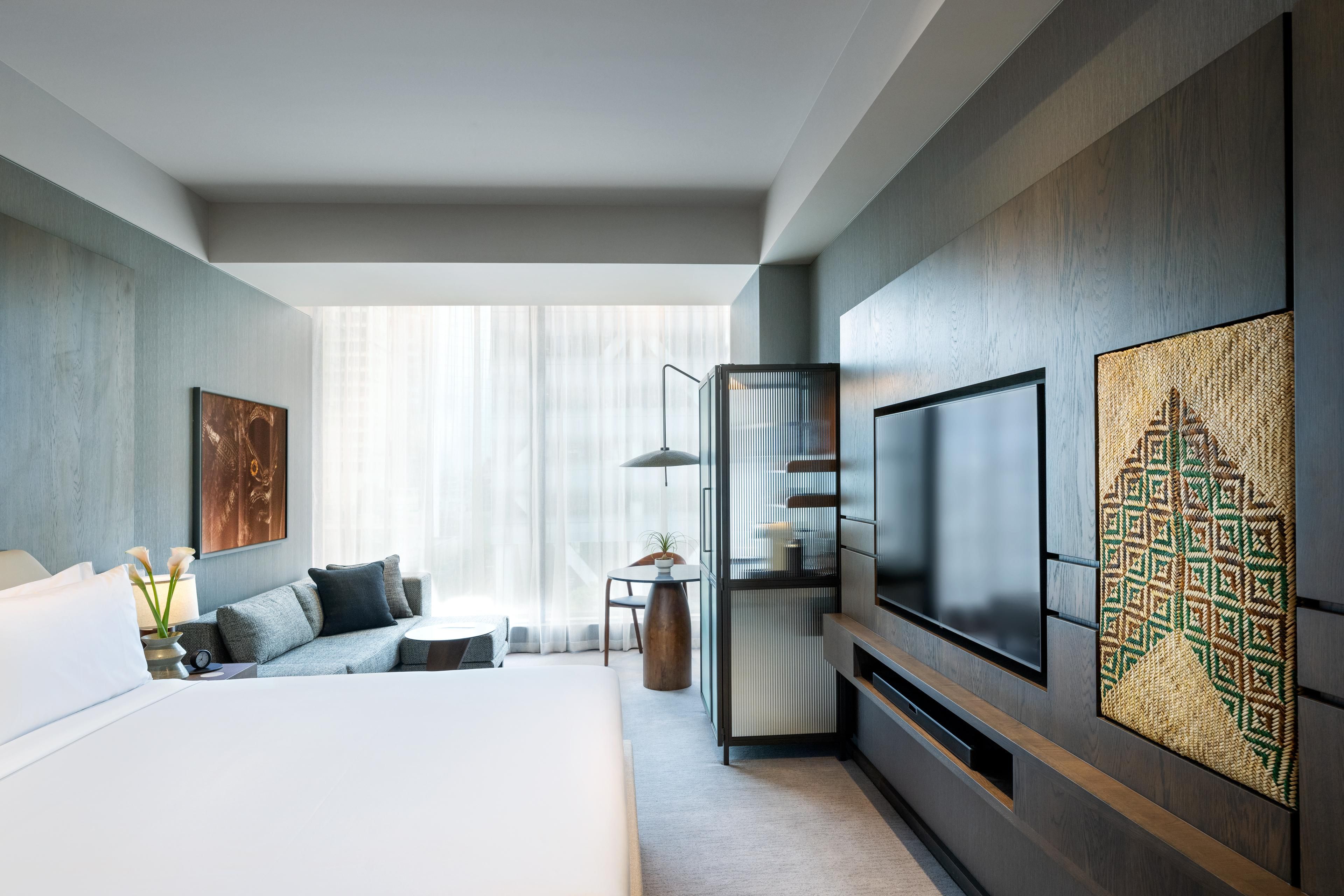 1 King bed with city view