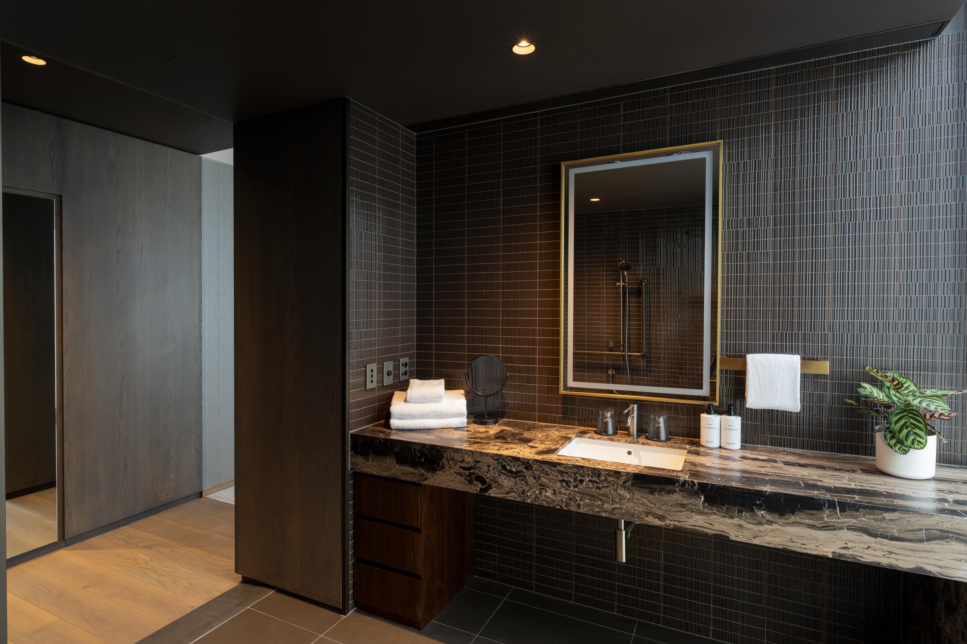 Accessible bathroom with updated amenities