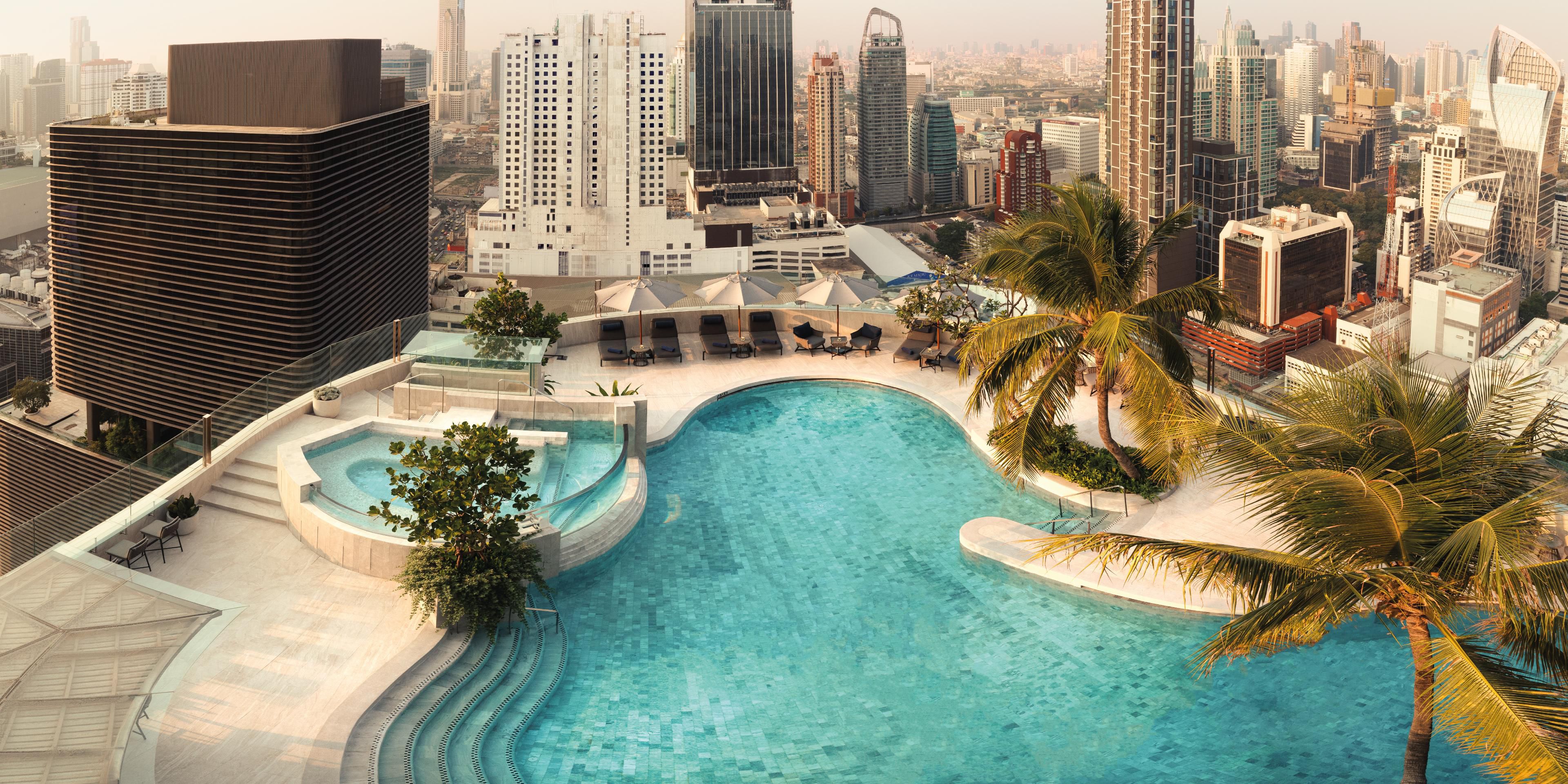 Gaze into serenity with this top pool view