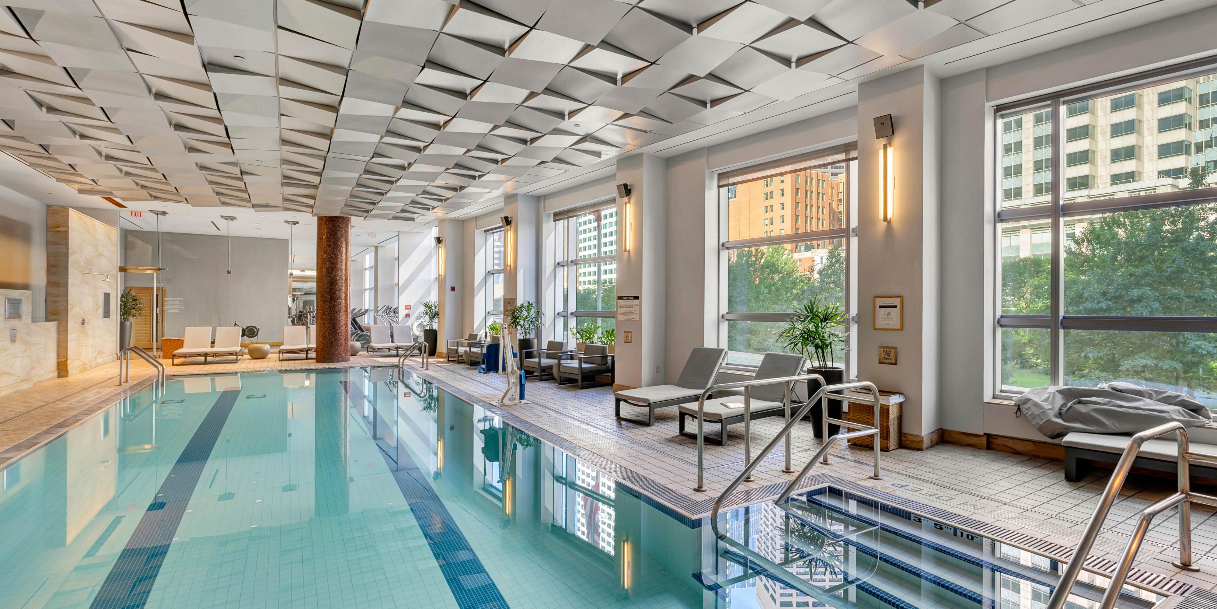 InterContinental Boston indoor pool with natural lighting 