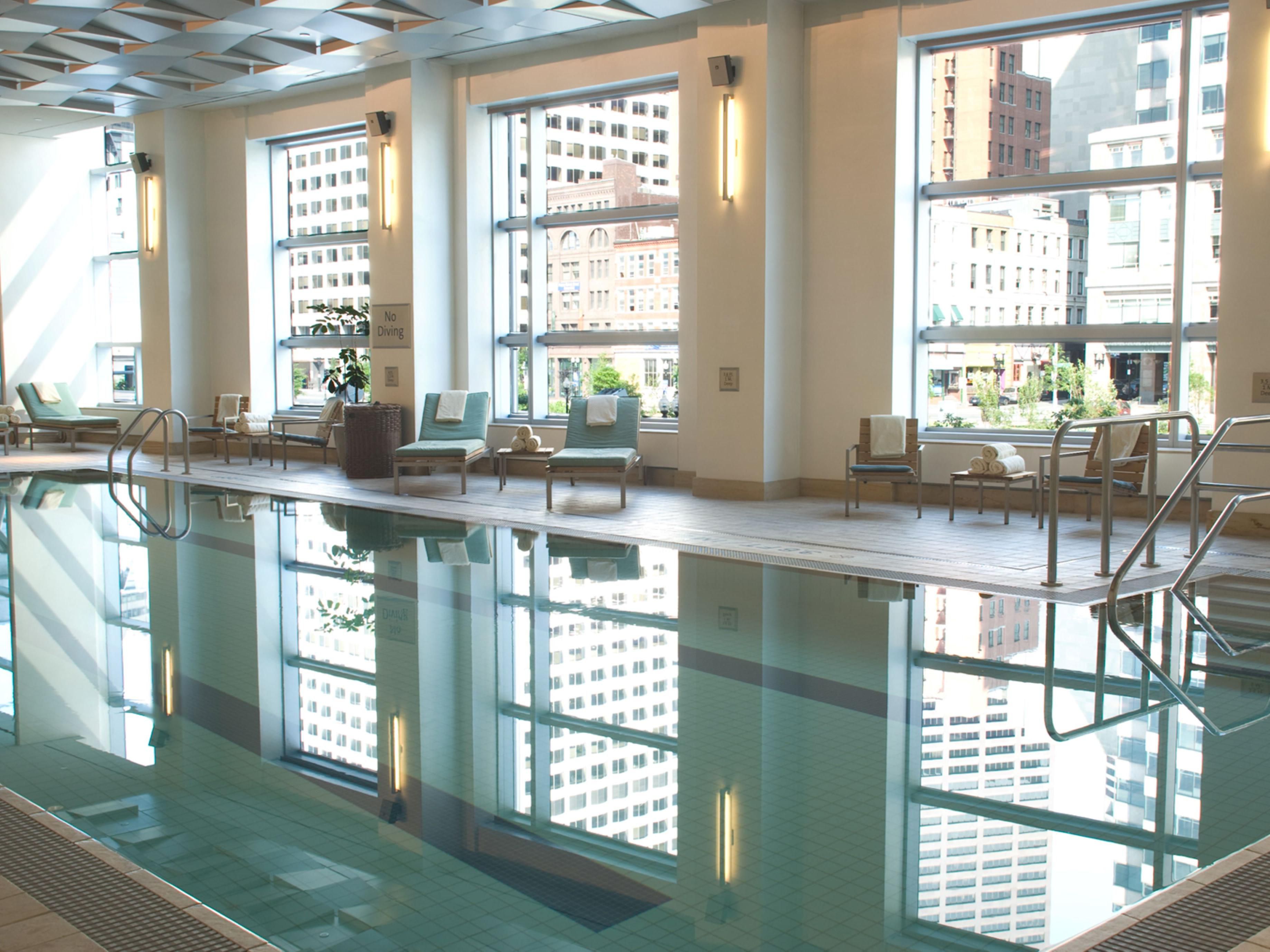 InterContinental Boston indoor pool with natural lighting 