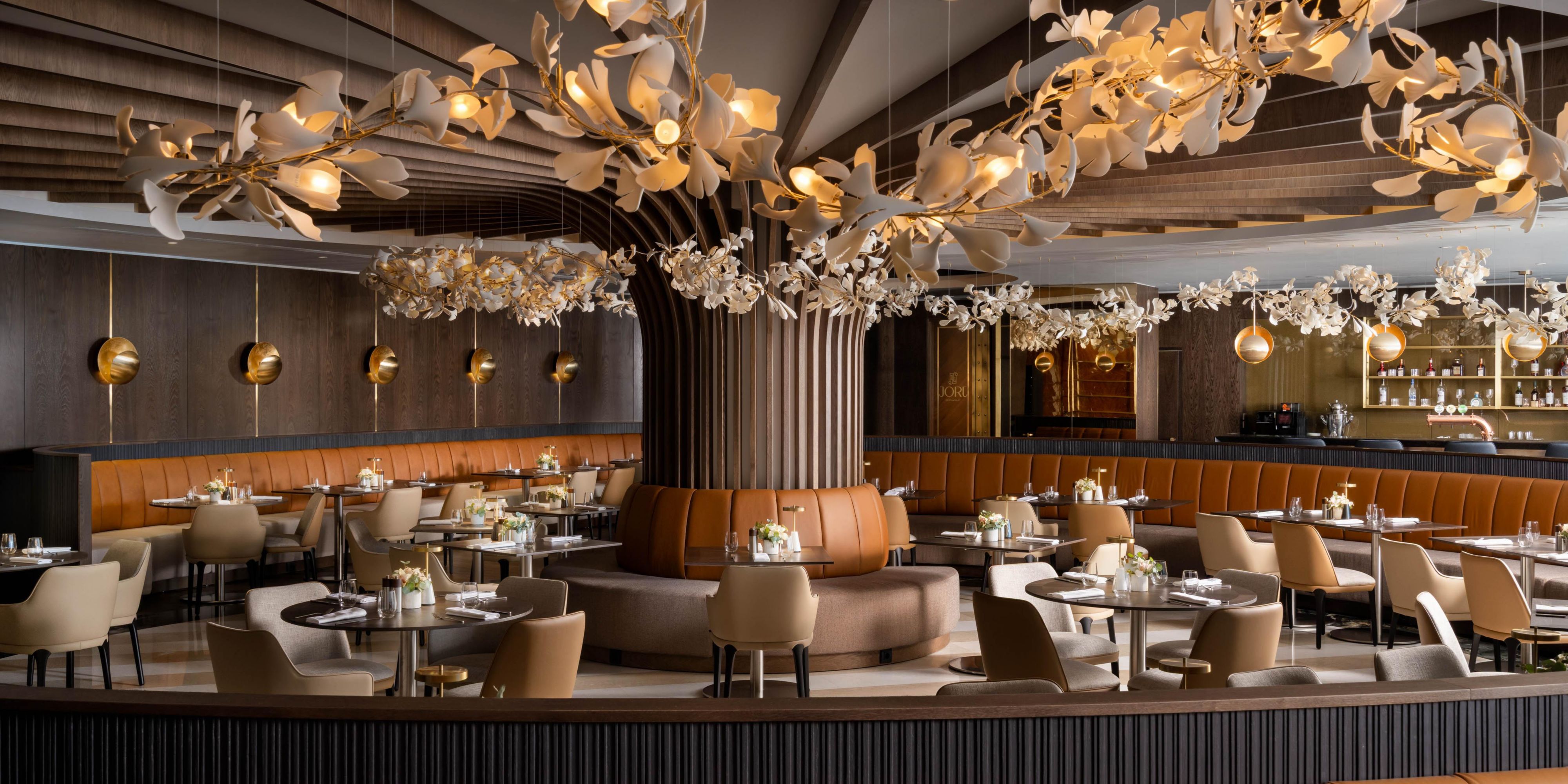JORJ Restaurant is a spectacular conversation between fire and ice, curated for those who crave culinary storytelling and gastronomic showmanship.
Every detail — from the lighting to the layout — is crafted to draw diners into a story that unfolds with each plate and every glance across the room.