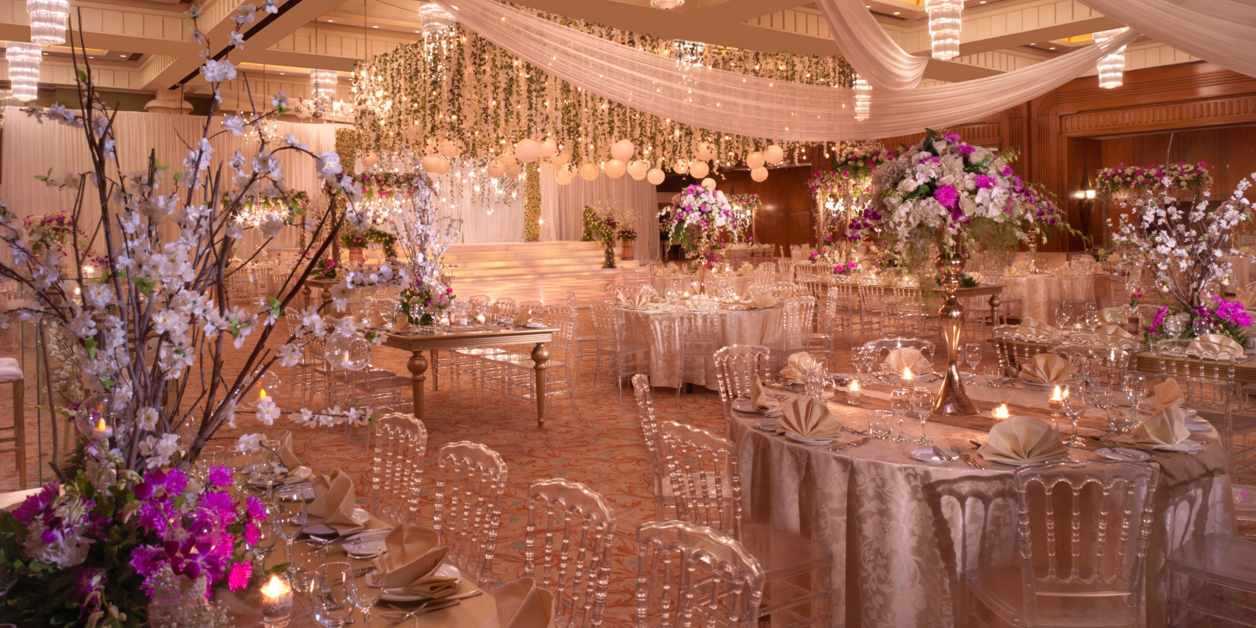 Celebrate your dream wedding at InterContinental Cairo Citystars. Our breathtaking Al Saraya Ballroom accommodates up to 2,000 guests, offering an elegant setting for grand celebrations. With luxurious décor and a dedicated team, we ensure every detail is flawlessly tailored to make your special day unforgettable.