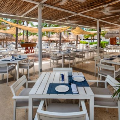 Enjoying at Cancun Restaurant Le Cap Beach Club