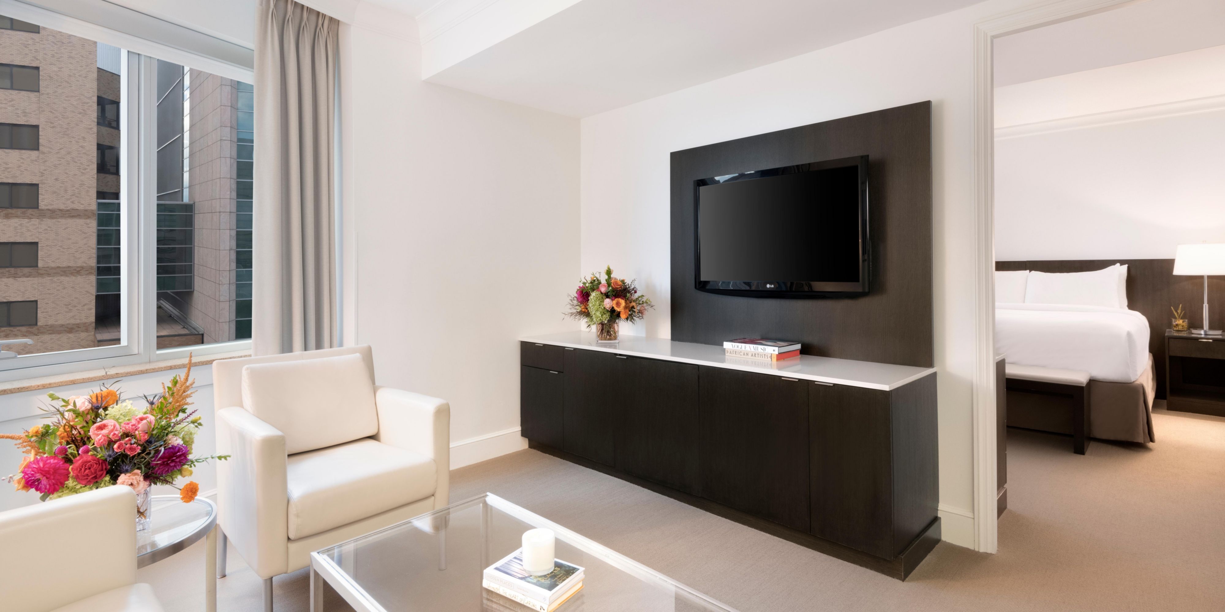 Our Cleveland hotel's junior suites have an attached living room