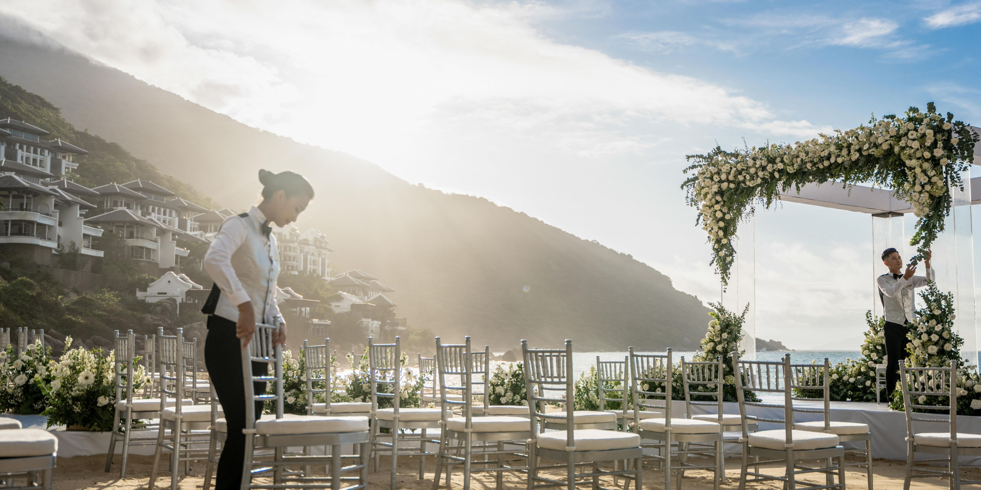 Celebrate your wedding in the magical tropical surroundings of our resort. Feel the warm sand beneath your feet as you exchange vows on the beach. Or pledge your love in a fresh-air ceremony in the garden or in our sun-dappled Reception Hall. Your day will be flawless and unforgettable.
