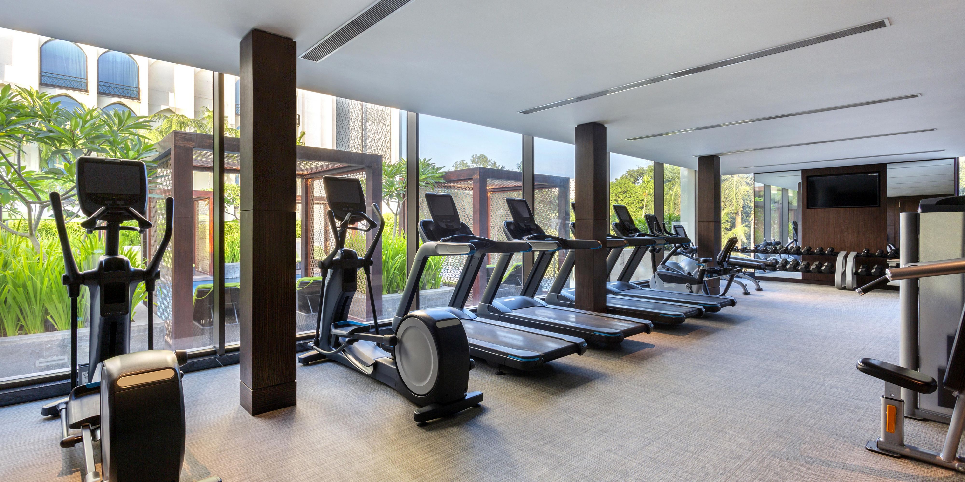 Catch up on the workout routine at our fully equipped Fitness Center.