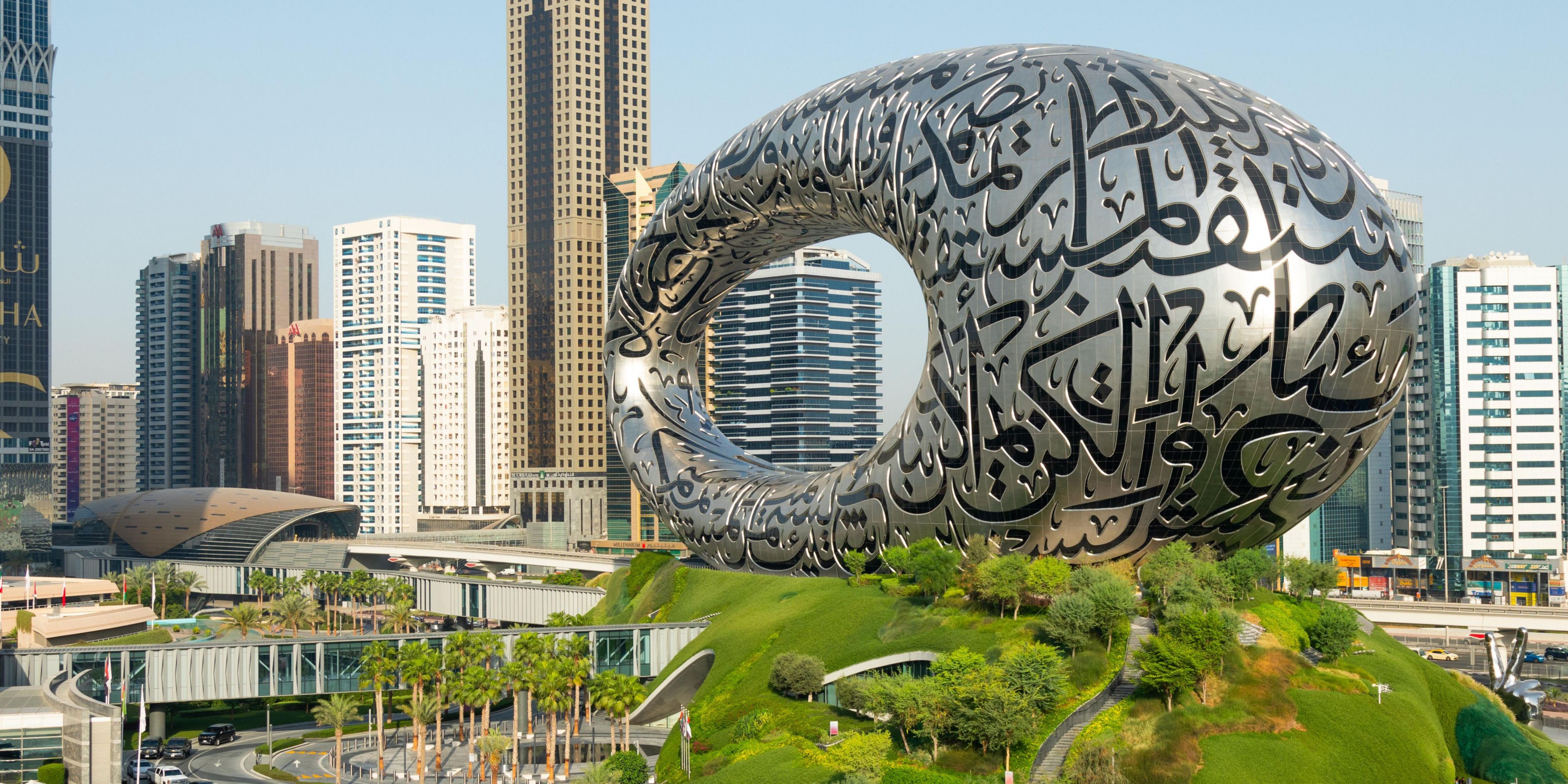 Just a short distance from our location, the Museum of the Future offers a groundbreaking journey into what lies ahead. As one of the most innovative and immersive attractions in Dubai, this museum is a must-visit for those curious about the future of technology, science, and human potential.