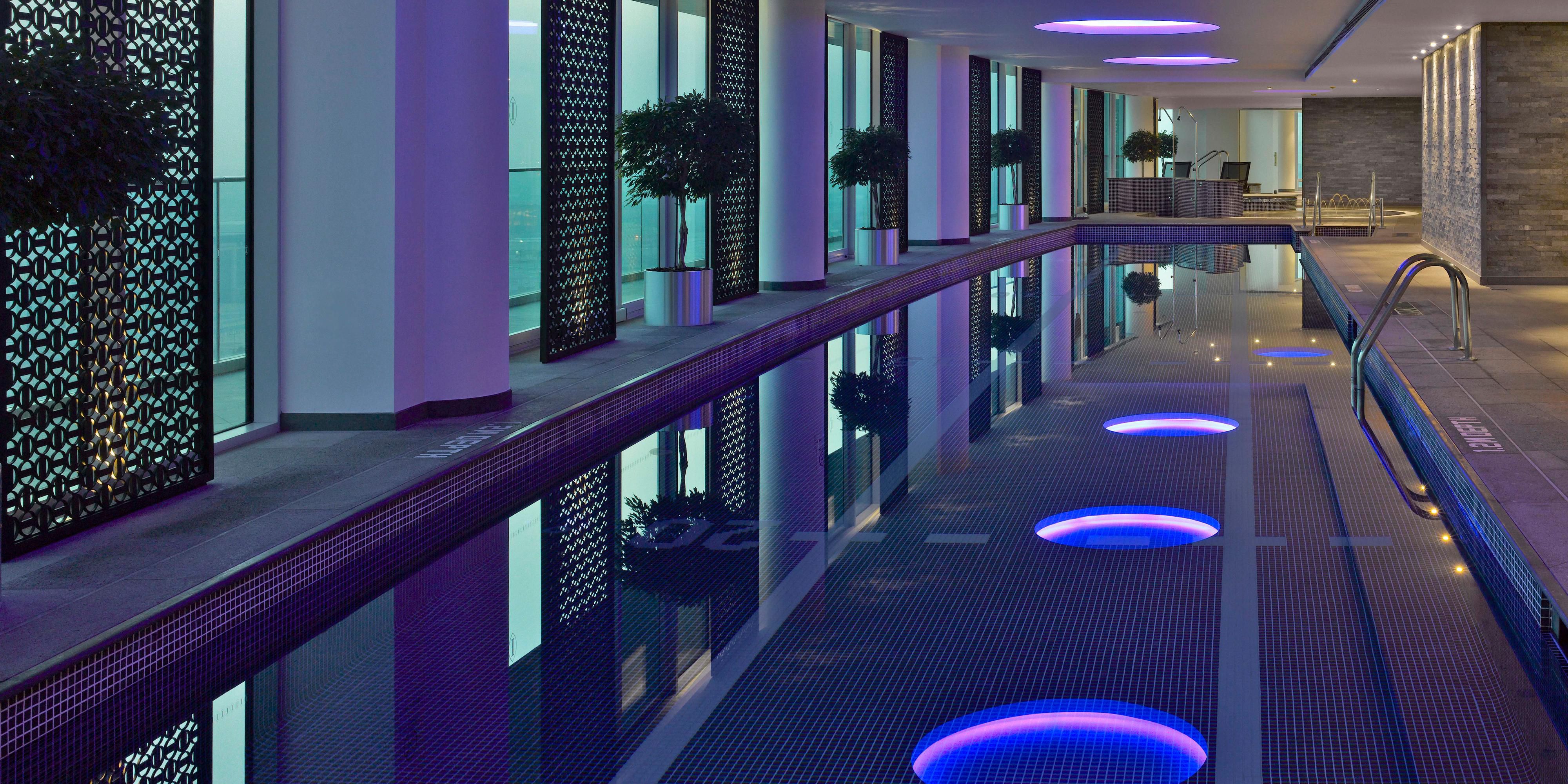 Rooftop indoor lane pool with onsite jacuzzi