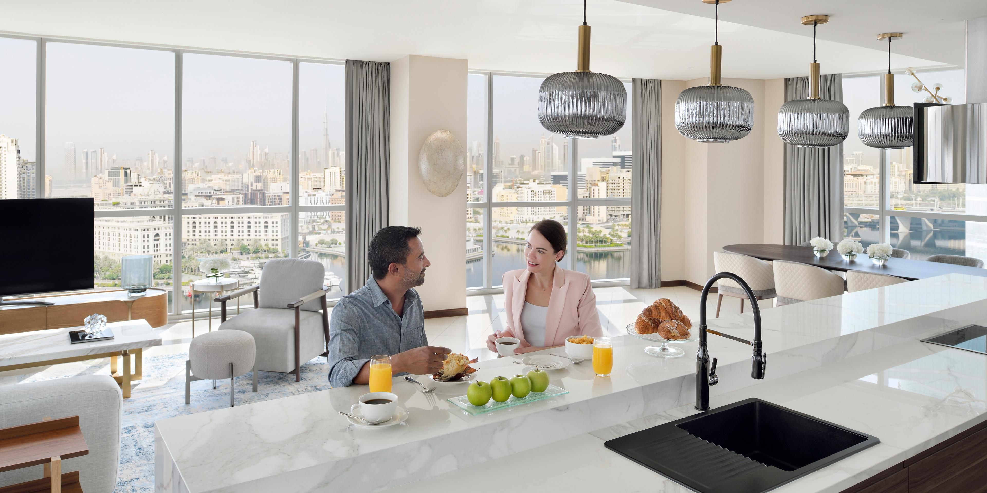 Functional and Spacious Kitchen in 4 Bedroom Penthouse with Views