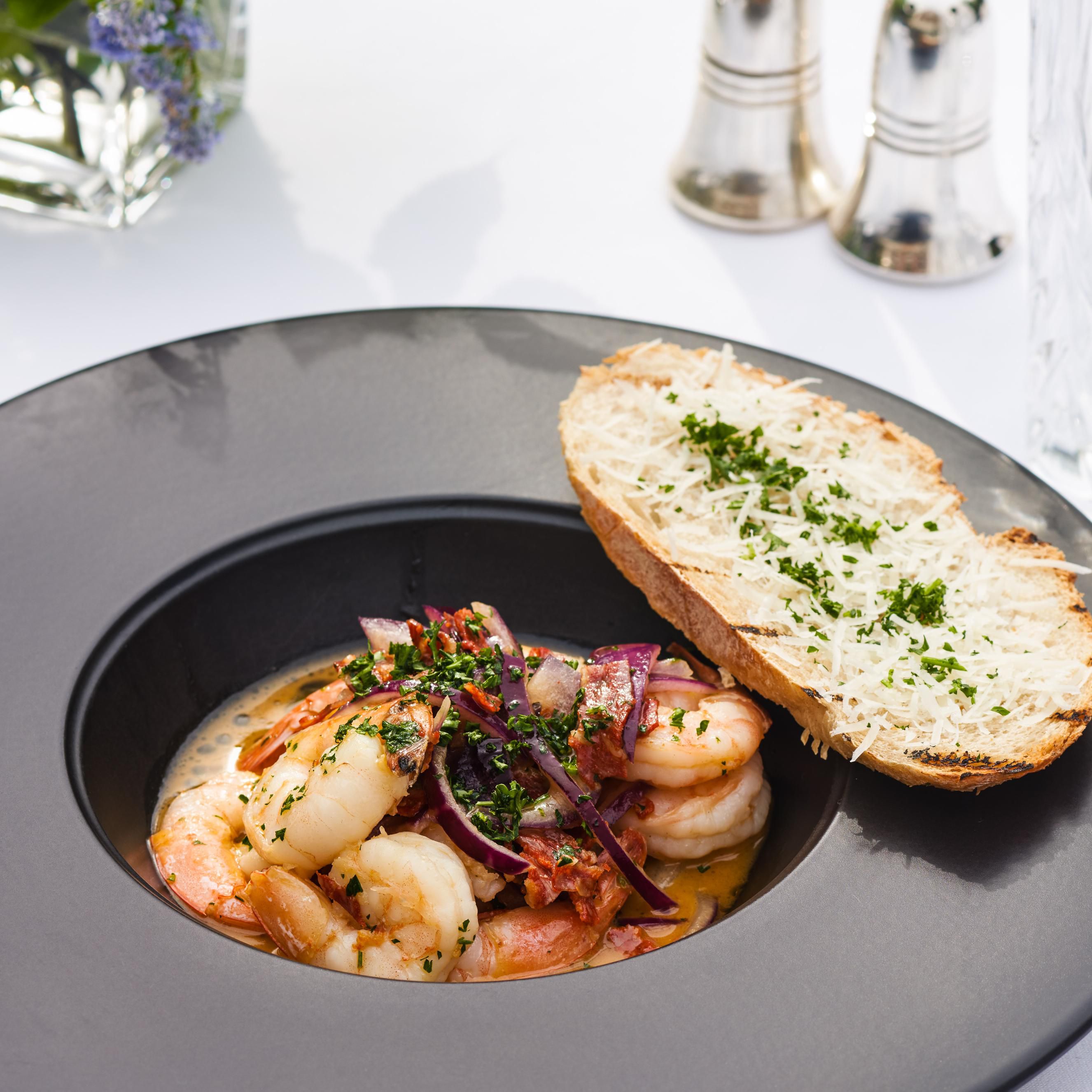 Chorizo and prawn dish