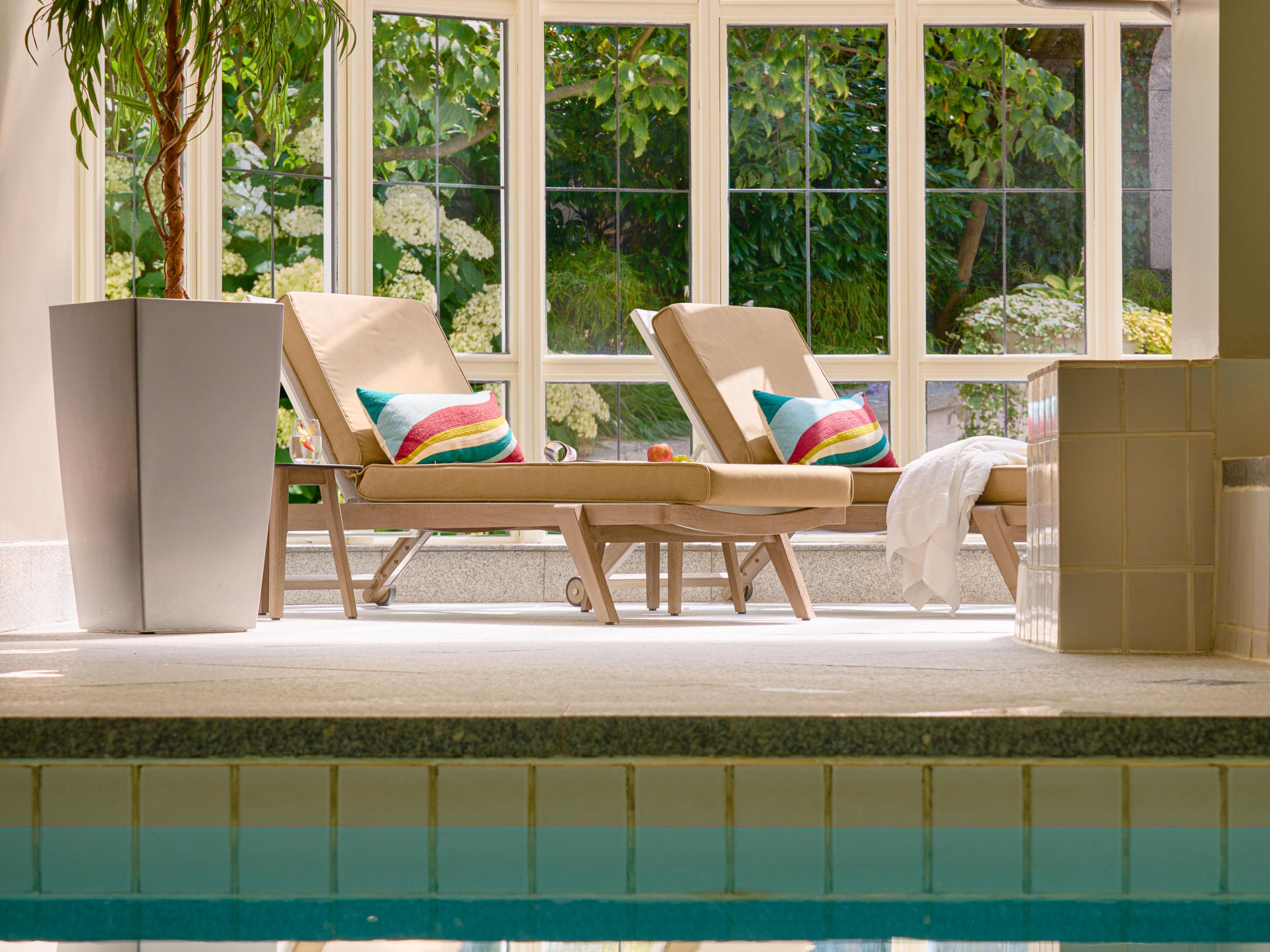 Pool with loungers