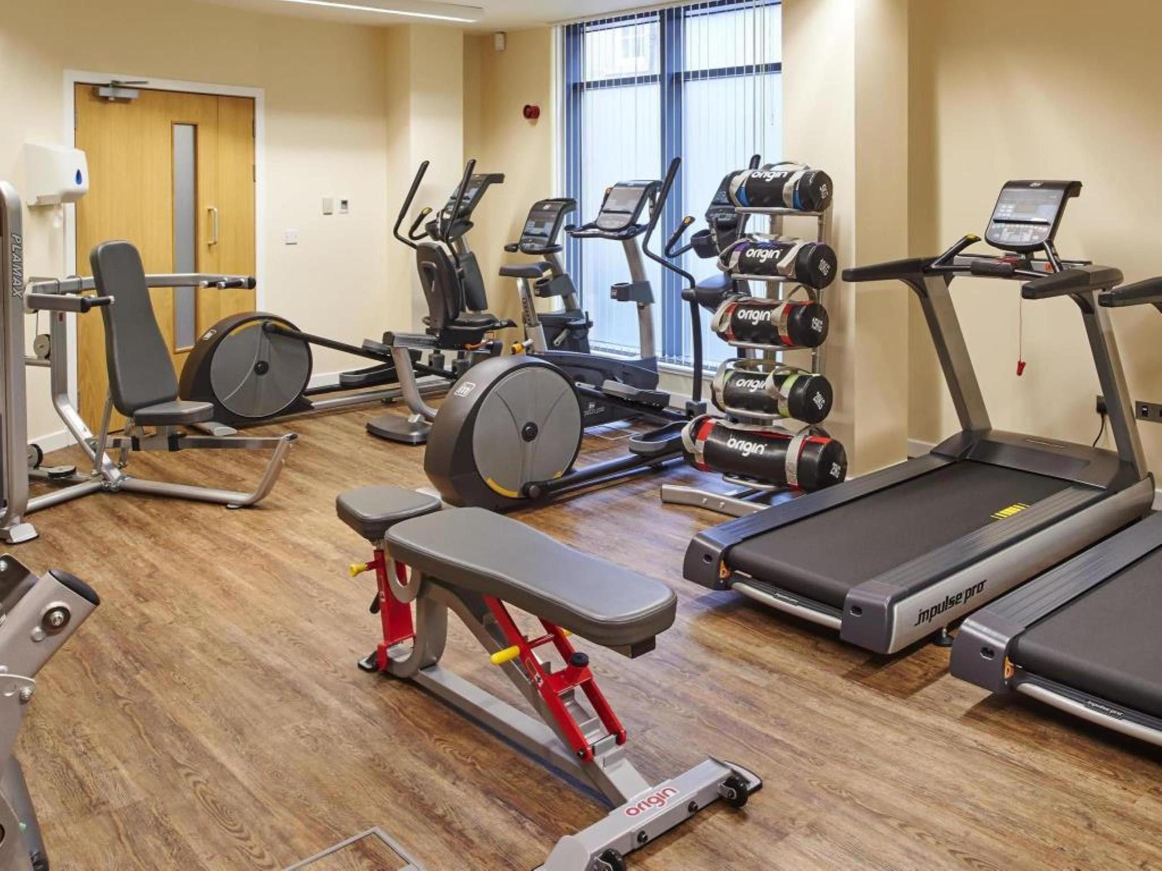 On-site fitness center with treadmills