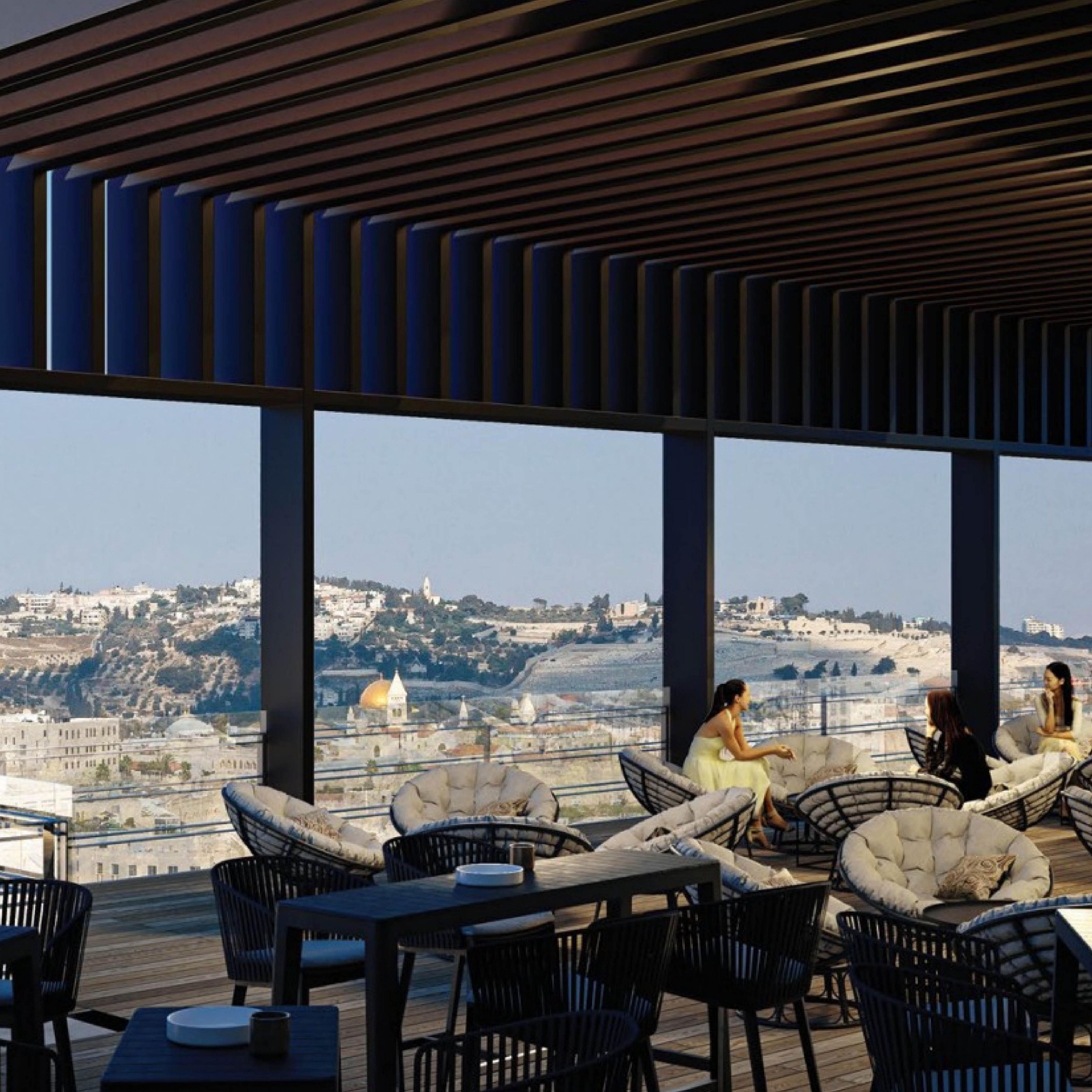 L18 Rooftop Bar overlooking Temple Mount