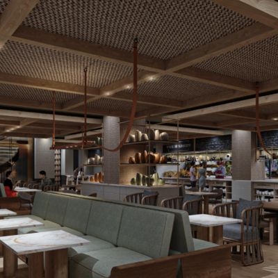 Serving American cuisine, the Market is open for all-day dining.
