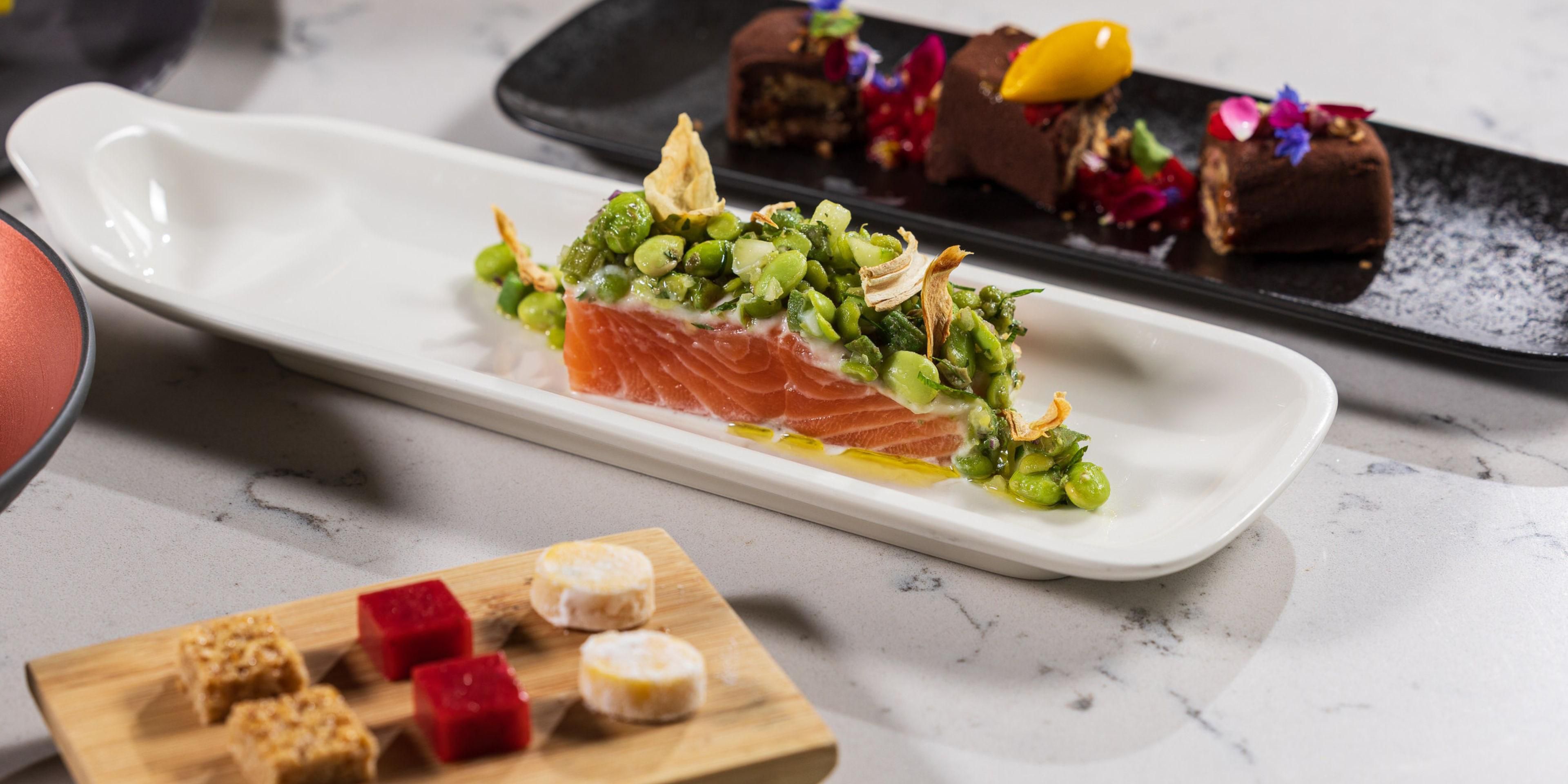 Experience culinary excellence at B-Restaurant, the Michelin-awarded gem within InterContinental Ljubljana. The open kitchen gives you a peek into the process of creating culinary masterpieces where international kitchen and local flavours blend seamlessly. The menu is elegant, yet recognisable and approachable. 