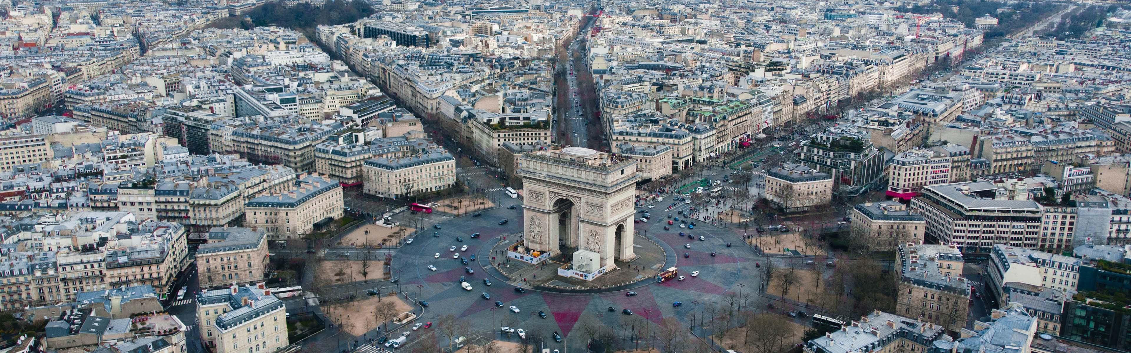 The Arc de Triomphe only steps away from the hotel.