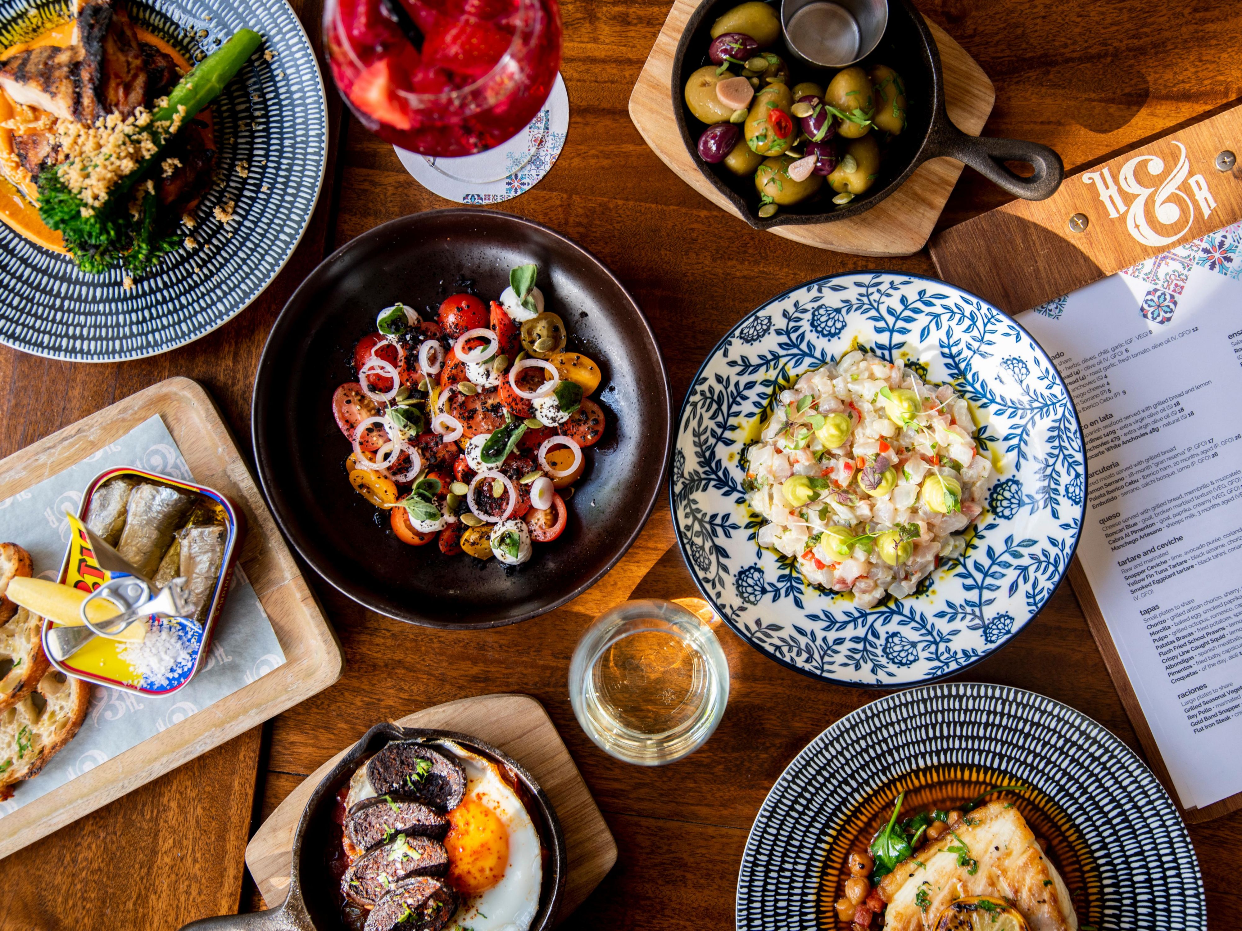 dishes from Heno & Rey