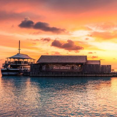 Fish Market Restaurant at Sunset