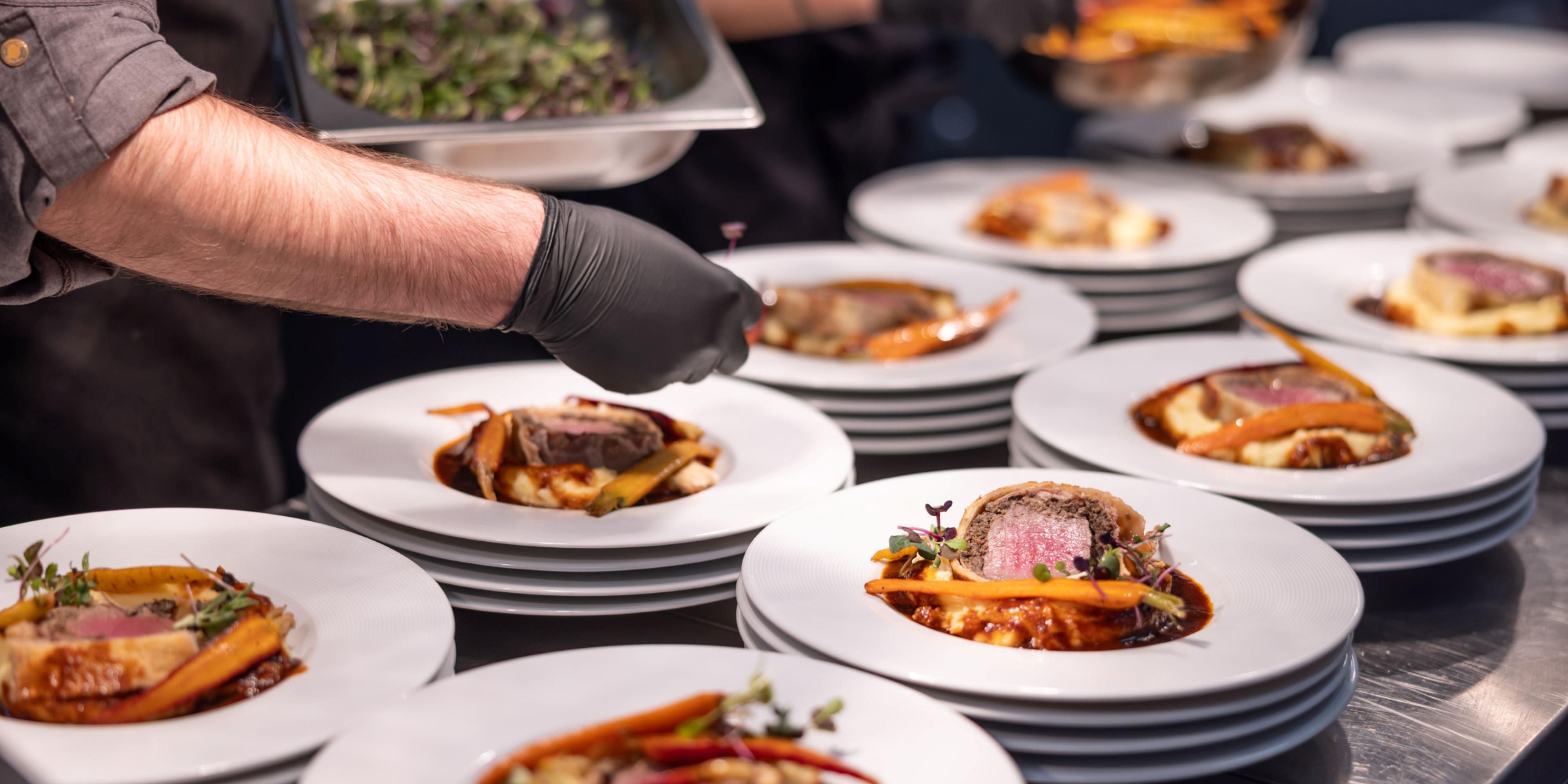 Our expert catering team delivers signature gourmet cuisine for up to 1,000 guests, perfect for any occasion. Exceptional quality, flawless service, and unforgettable flavors — wherever you celebrate.
