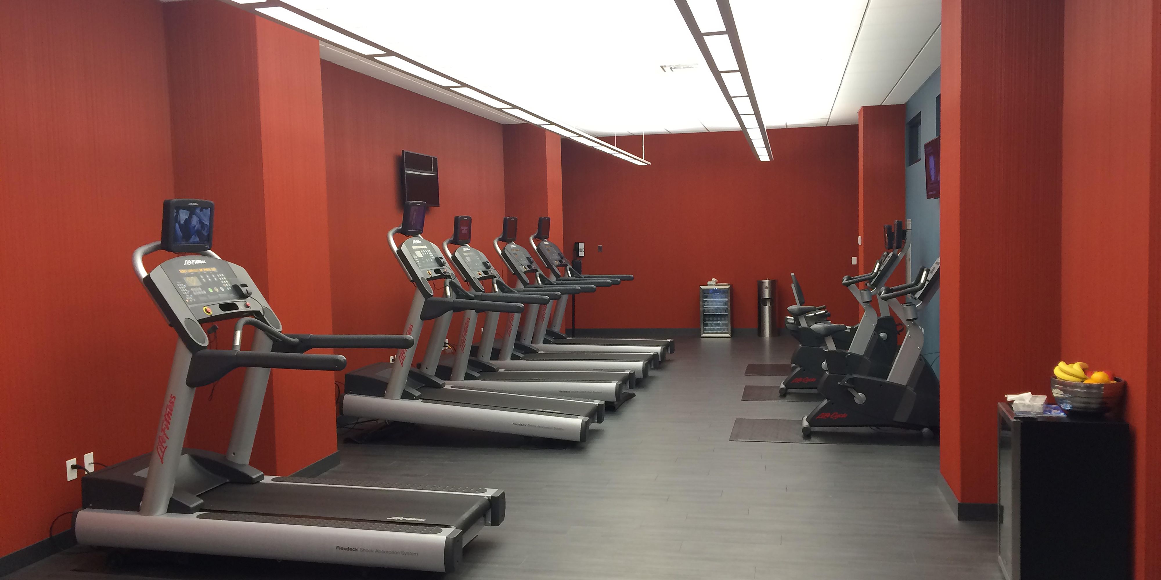 Fitness Center features LifeFitness equipment and free weights