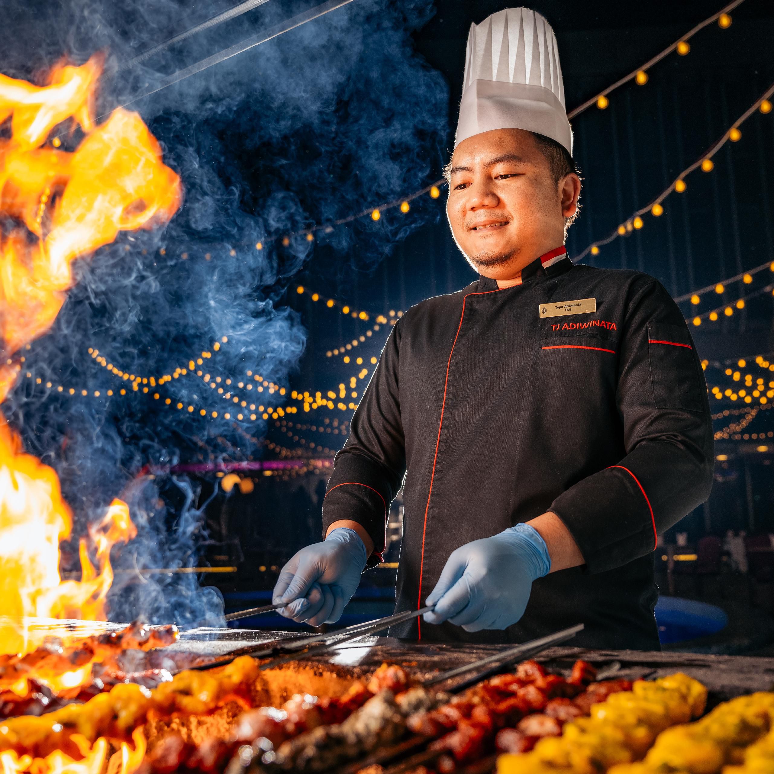 Savor the flavors at the Indian Dinner Buffet Grill Station.