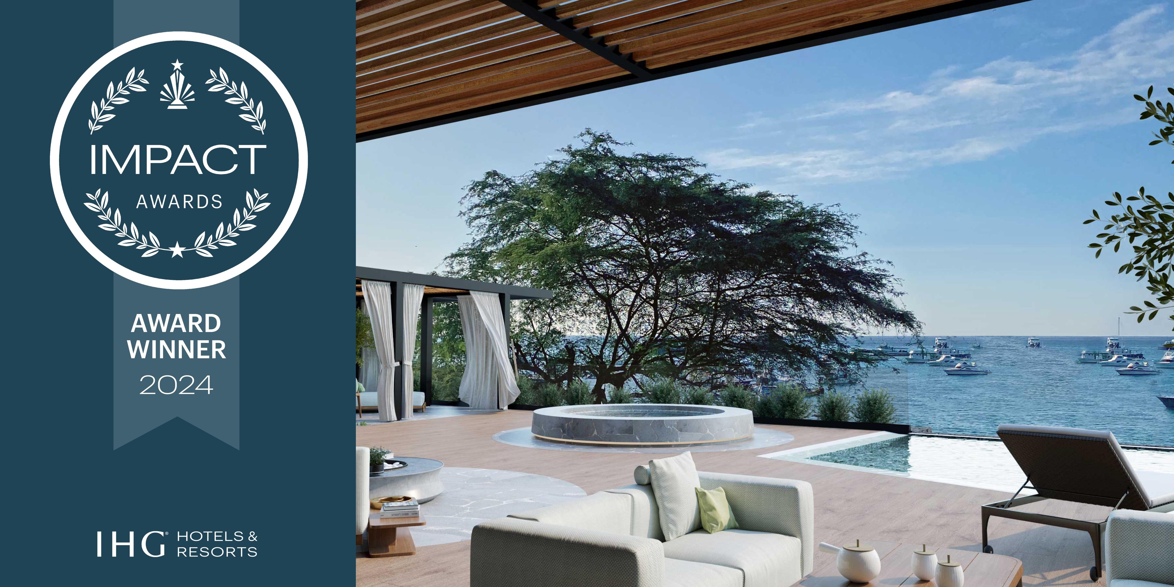 Here at the InterContinental
David Tel Aviv we are delighted to
receive an Impact Award for our achievements in 2024.
We are proud to provide True Hospitality to our guests, colleagues
and communities, and to be recognised by our fellow colleagues
across IHG for the impact we have made.