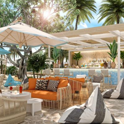 Relax outdoors at Chimes Pool Bar with refreshing drinks