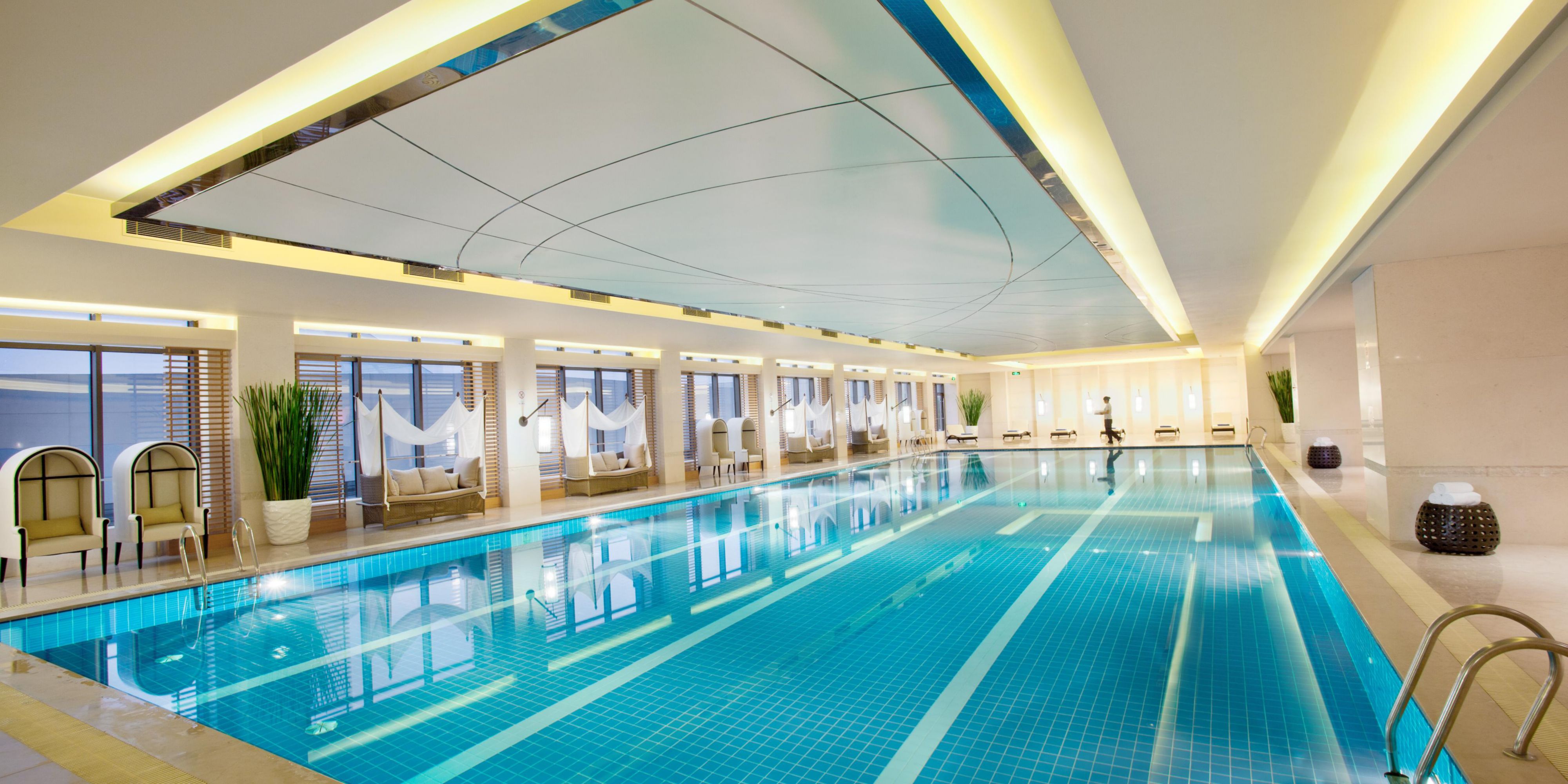 The 25-meter heated swimming pool in the hotel's 6th floor fitness center, with its consistently comfortable water temperature throughout the four seasons, invites you to dive into this tranquil oasis in the heart of the city.