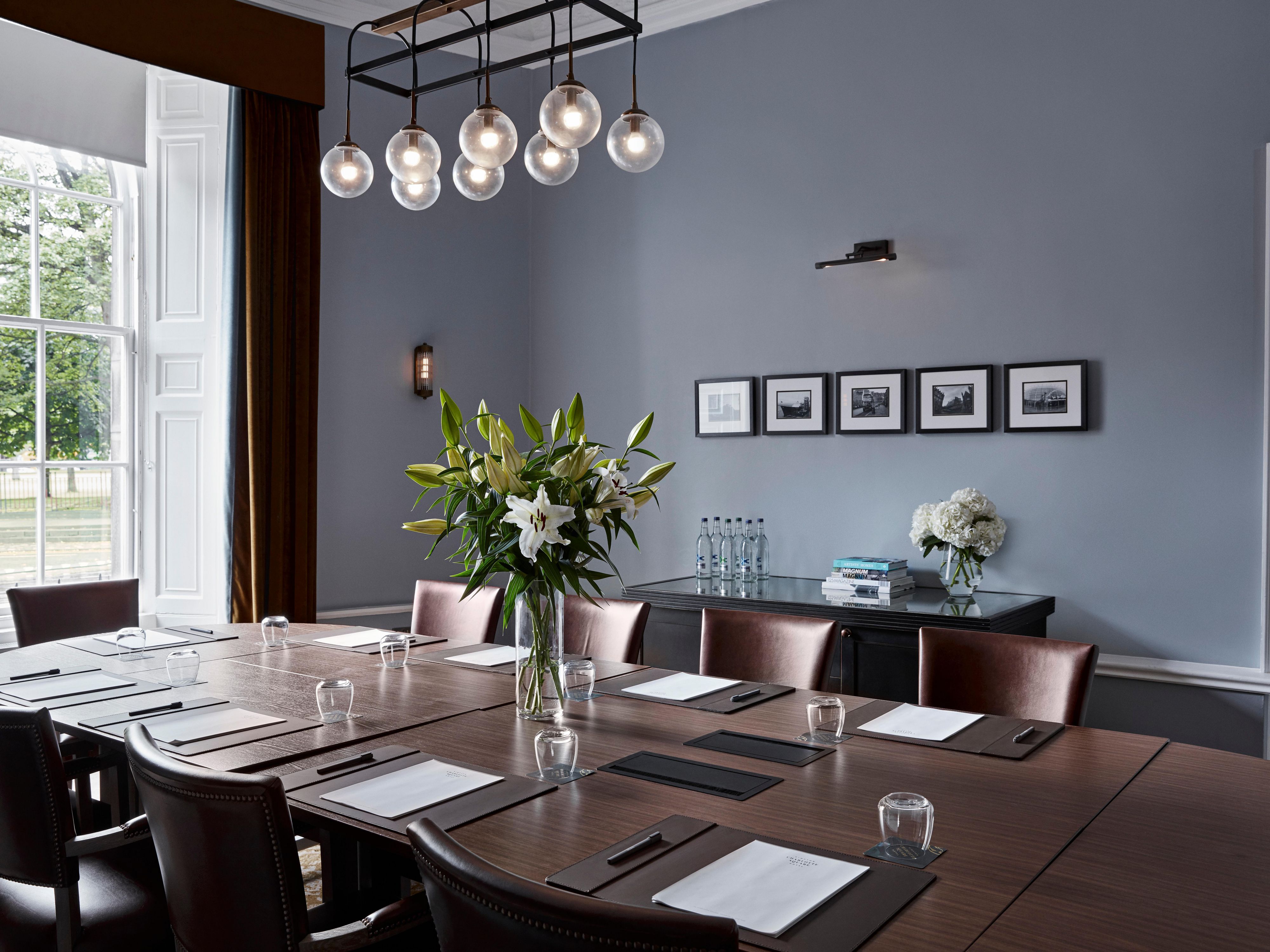 Meeting room with a window