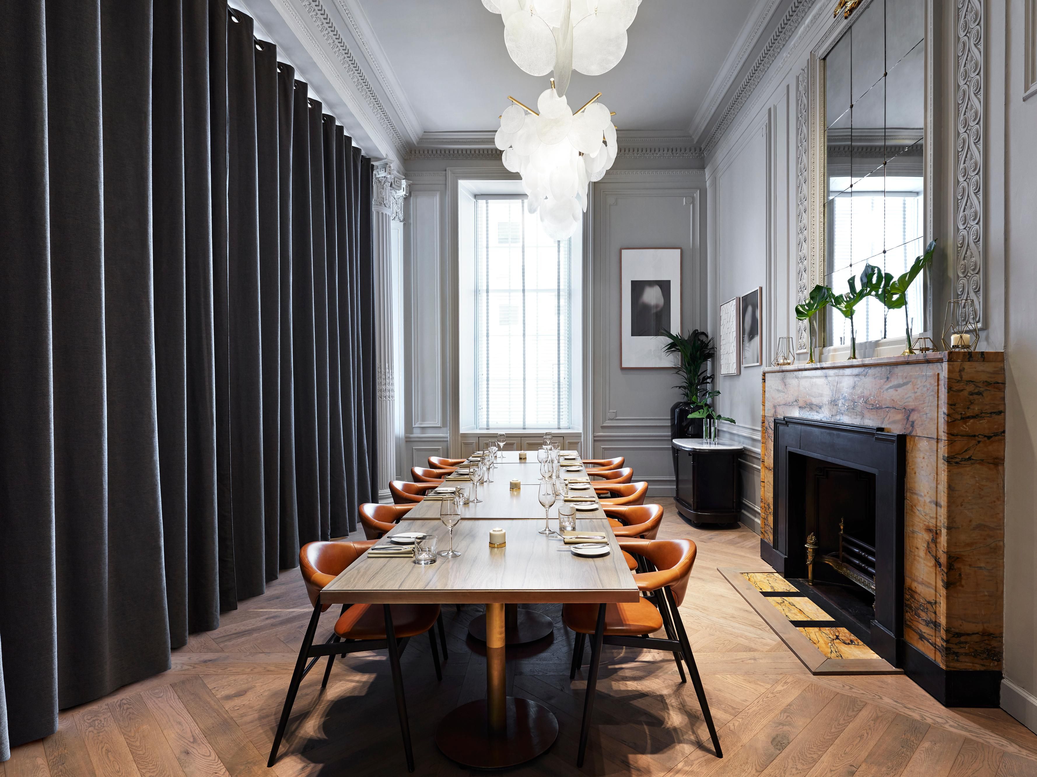 Hotel private dining area for social events