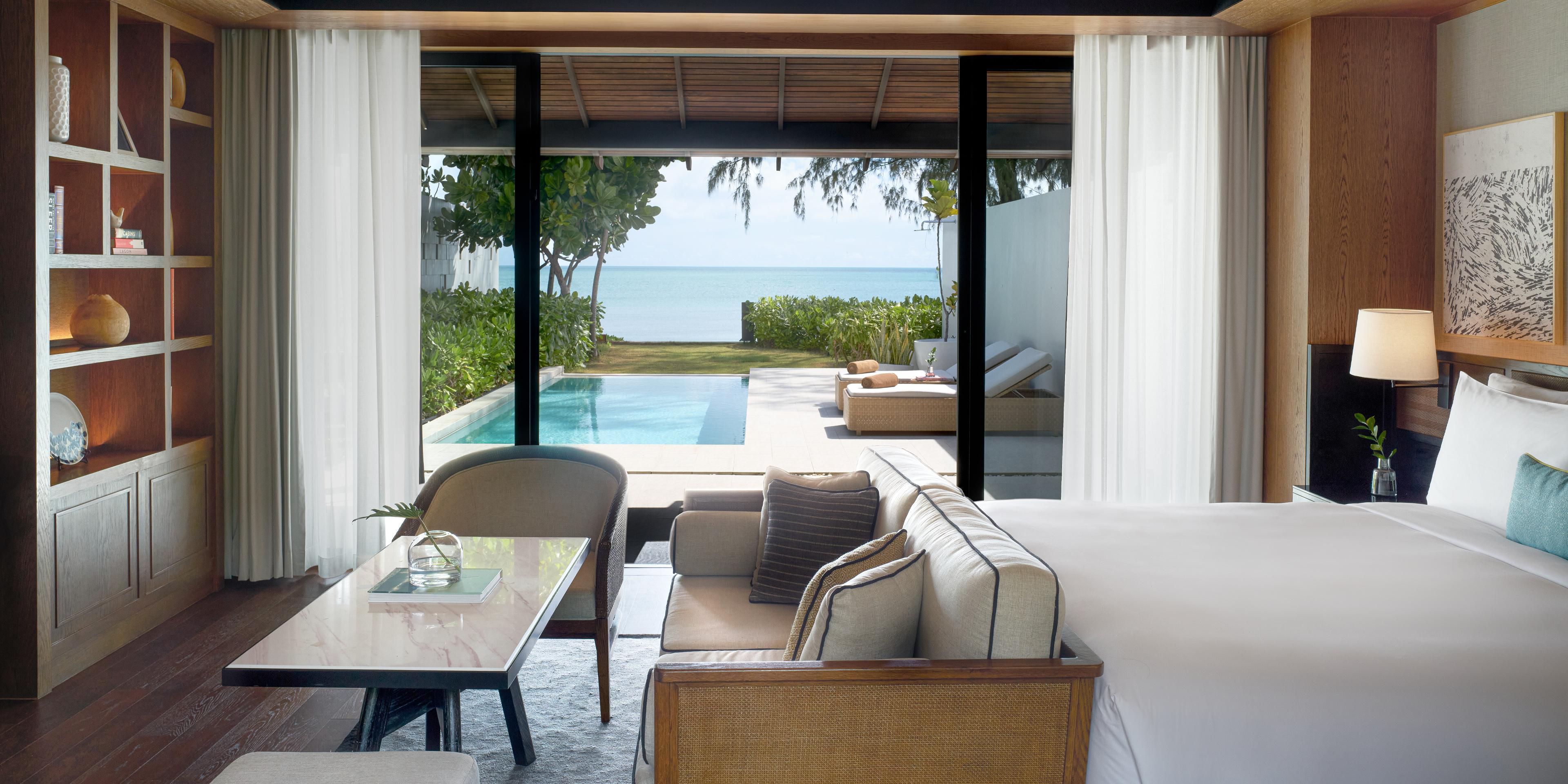 Ocean Front Pool Villa Bedroom with Private Pool and Ocean View
