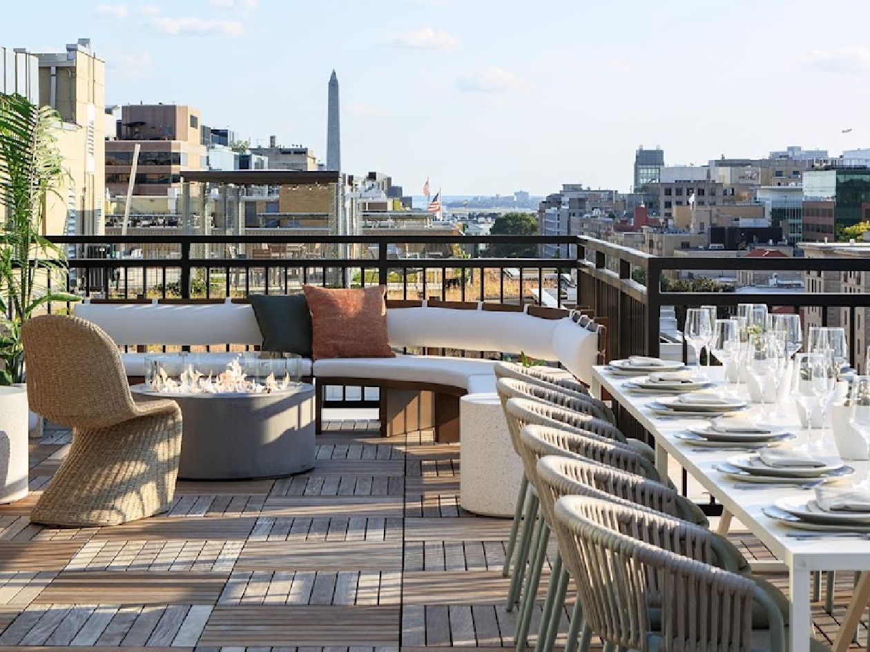 rooftop pool and city views at the everly hotel