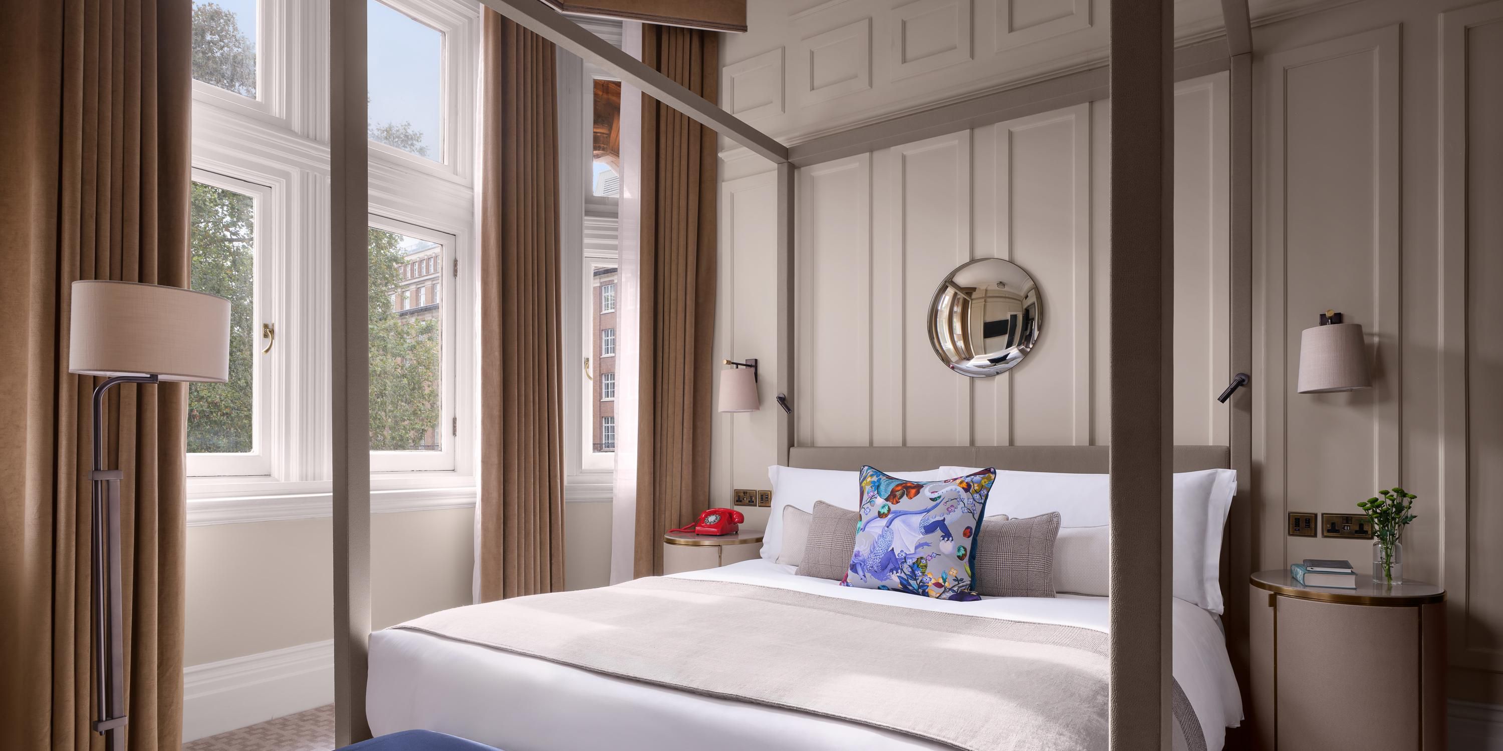 Step inside our iconic one bedroom suite.with stunning park views.