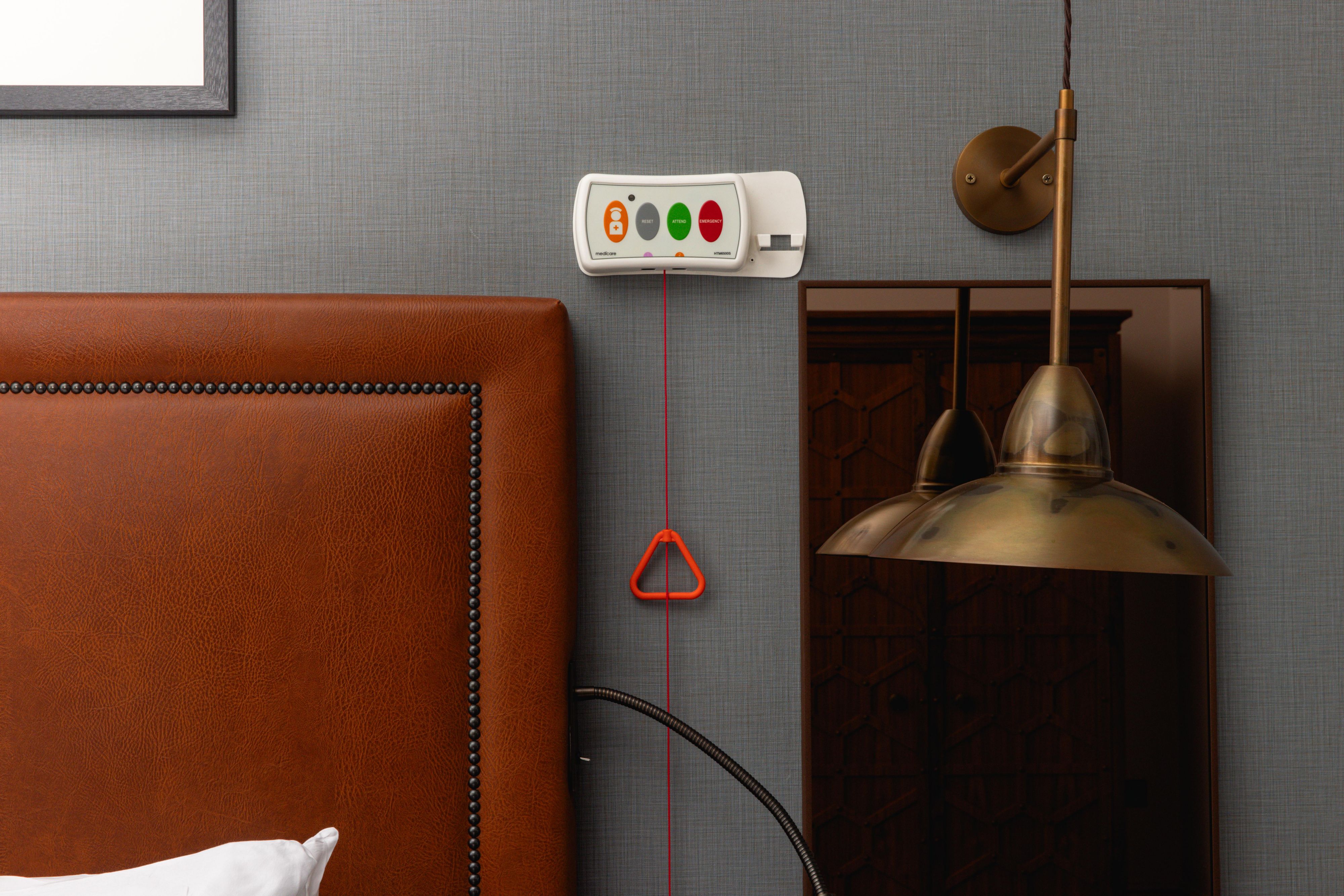 Accessible features in an accessible hotel room