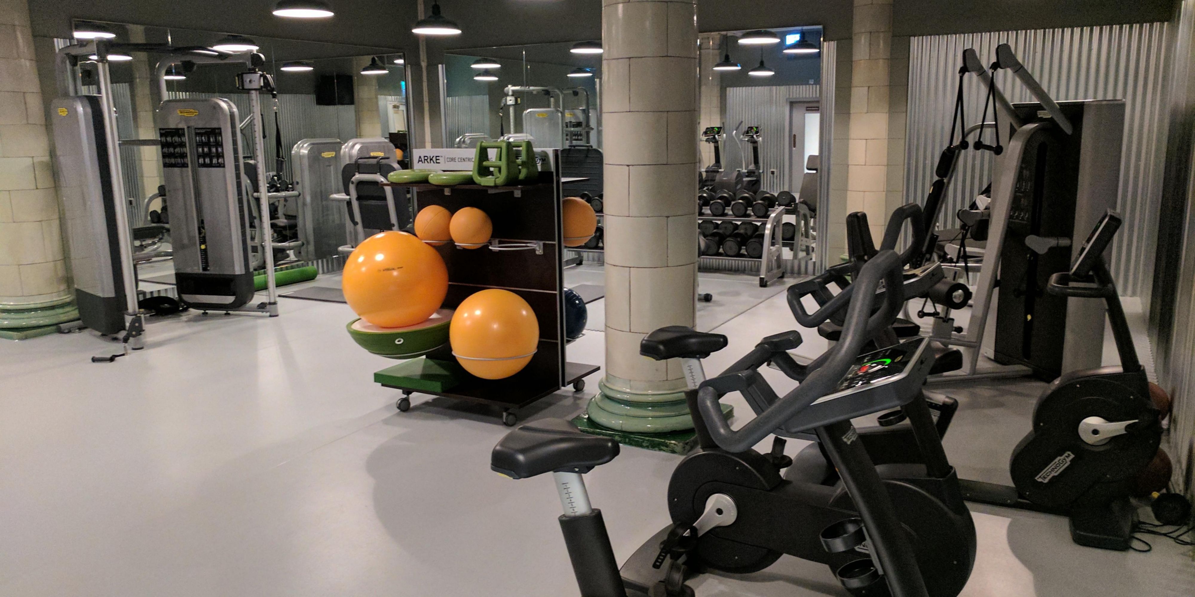 Keep your workout on track with our state-of-the-art urban fitness centre. You’ll find world-leading cardiovascular and resistance training equipment, alongside a Peloton® exercise bike and fully-equipped free weights section.